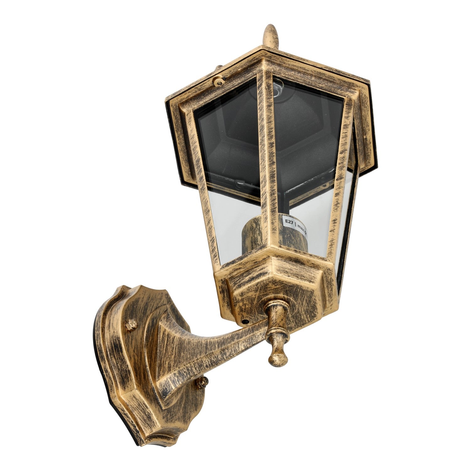 ZŁOTA lampa elewacyjna KINKIET ogrodowy E27 zewnętrzna WODOODPORN