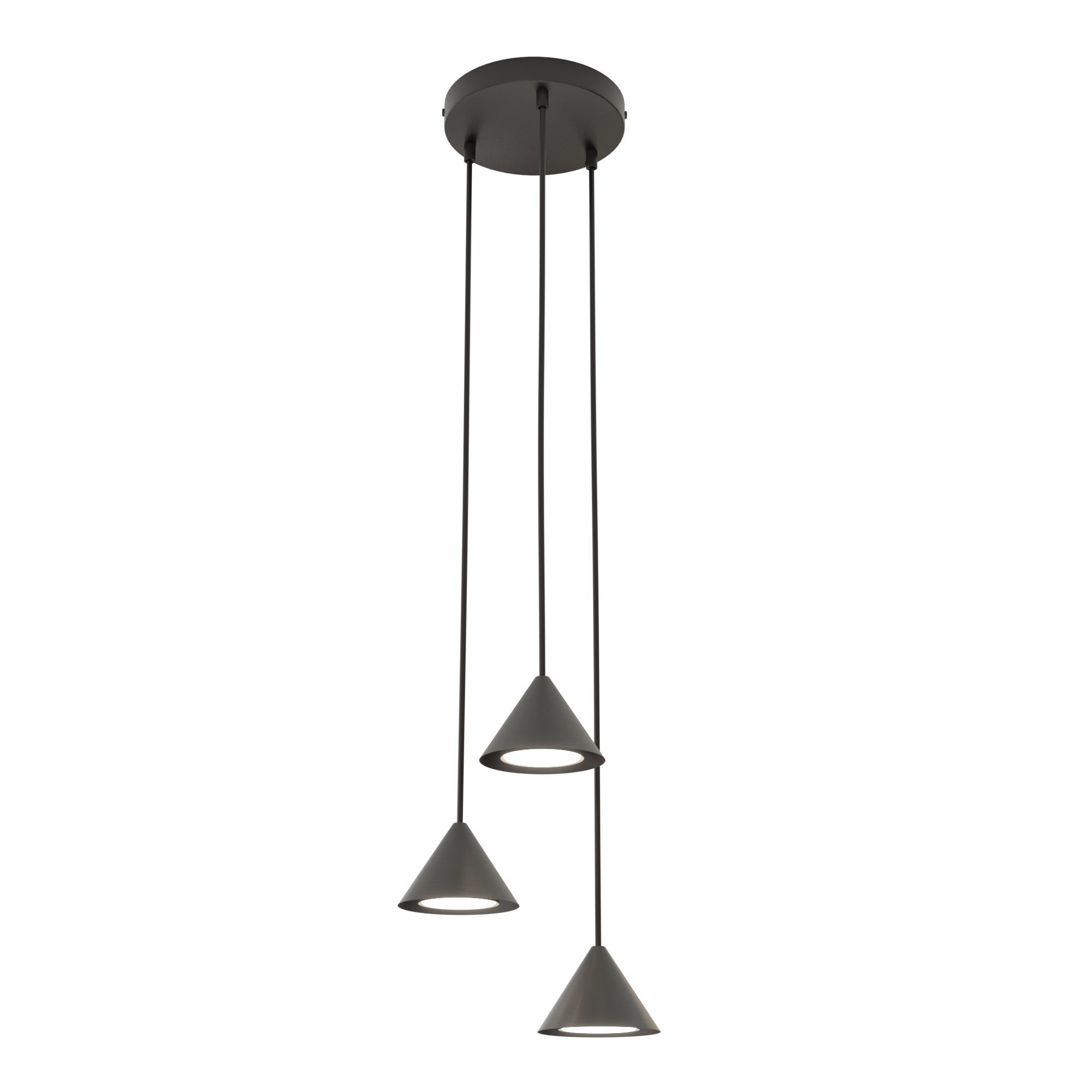 Lampa wisząca INEZ nowoczesny design SUFITOWA 3x klosz Metal GX53 regulacja