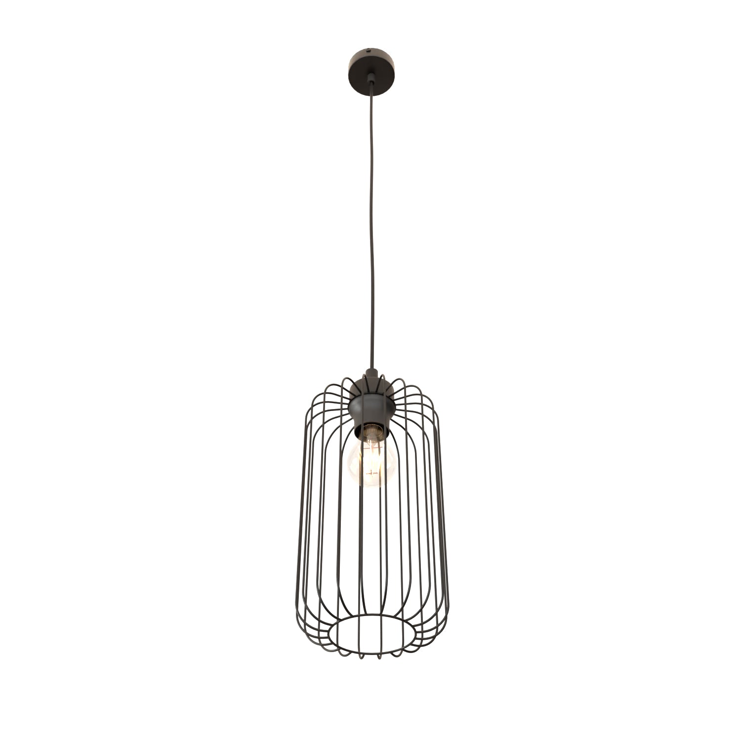 Lampa wisząca LIMA 1-punktowa E27 Industrialna Czarna Metalowa Loft Zwis