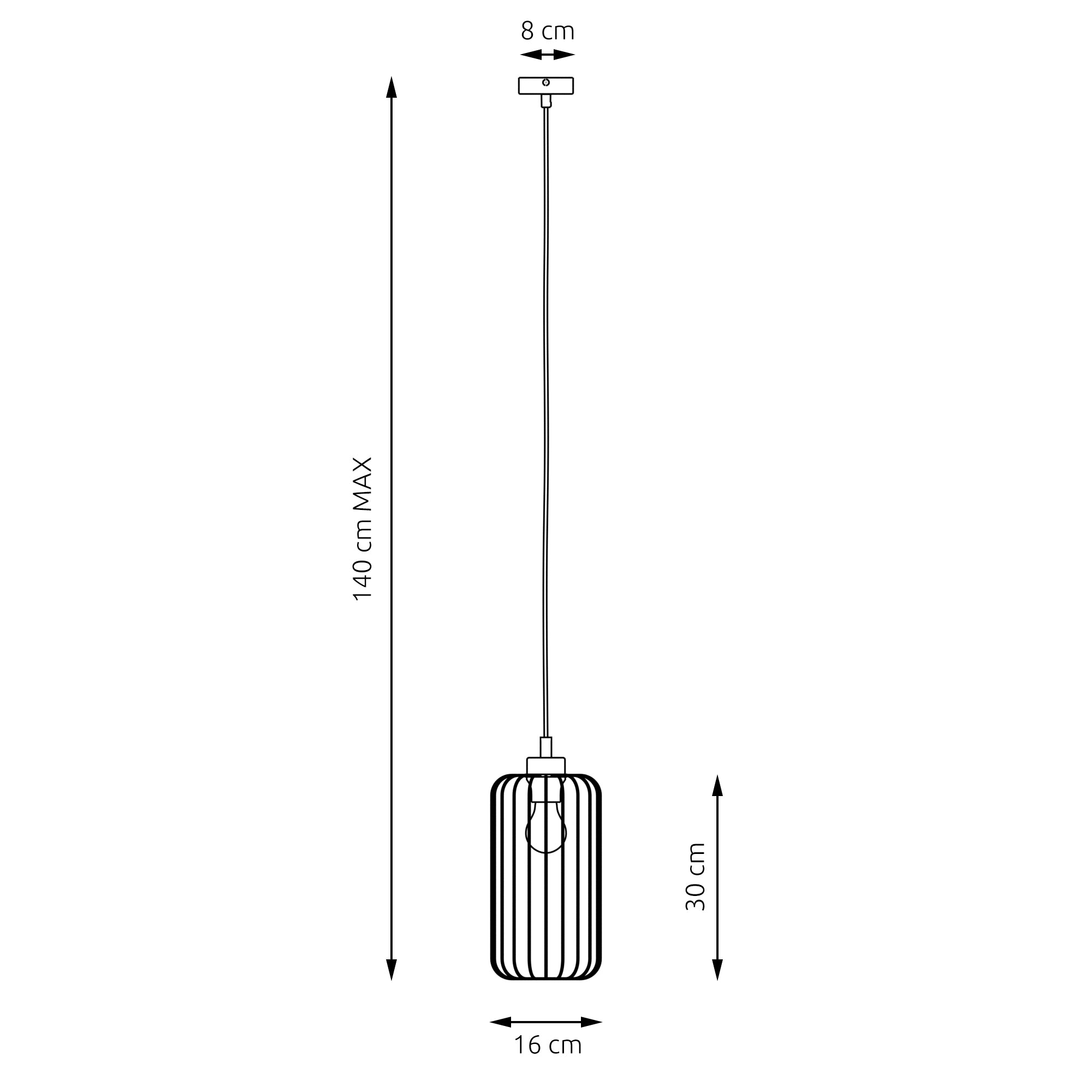 Lampa wisząca LIMA 1-punktowa E27 Industrialna Czarna Metalowa Loft Zwis