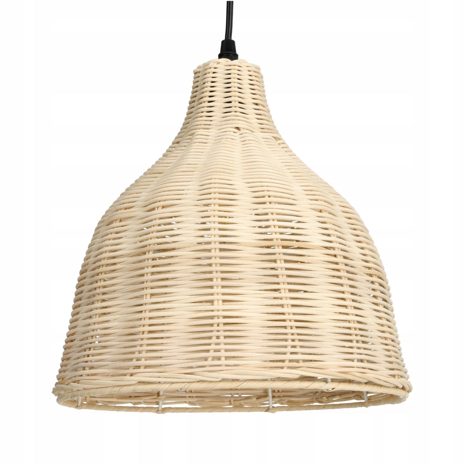 Lampa Wisząca BOHO Klosz Rattanowy Sufitowa Pleciona E27 Beżowa Naturalna