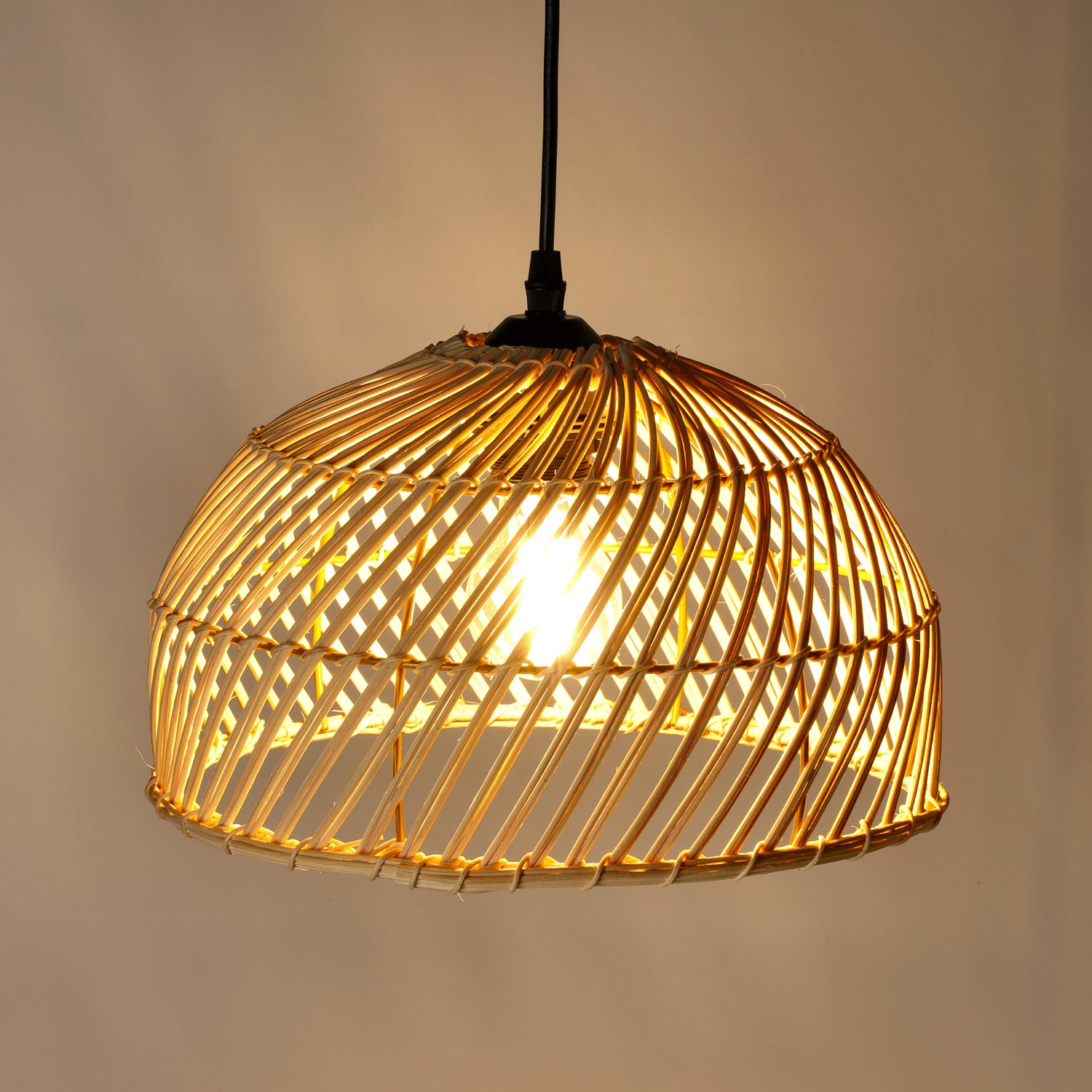 Lampa wisząca RIGA w stylu boho E27 rattanowa