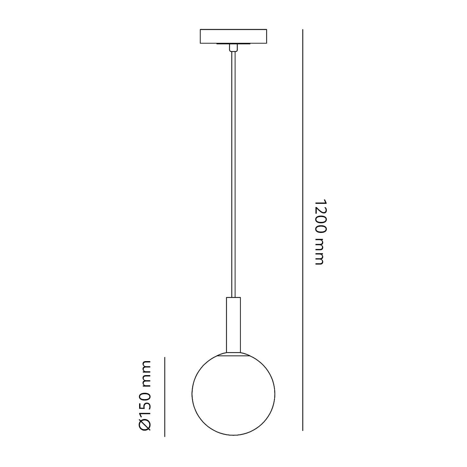 Wisząca Lampa z okrągłym szklanym kloszem 1xG9 Nowoczesna Pojedyncza