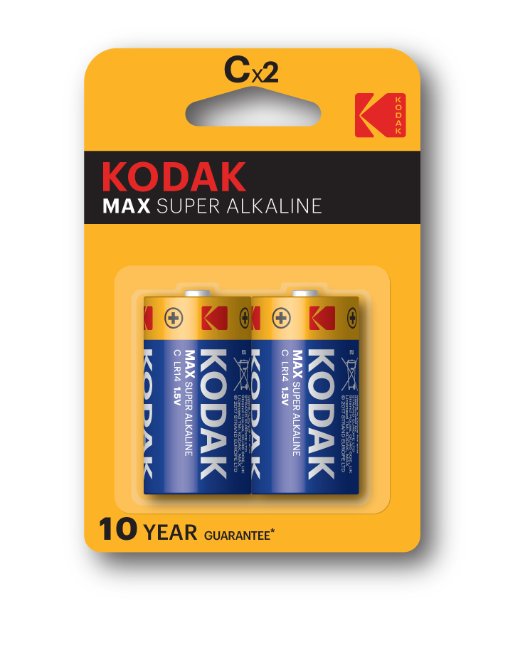 Bateria C KODAK MAX R14 1,5V alkaliczna BLISTER 2 sztuki