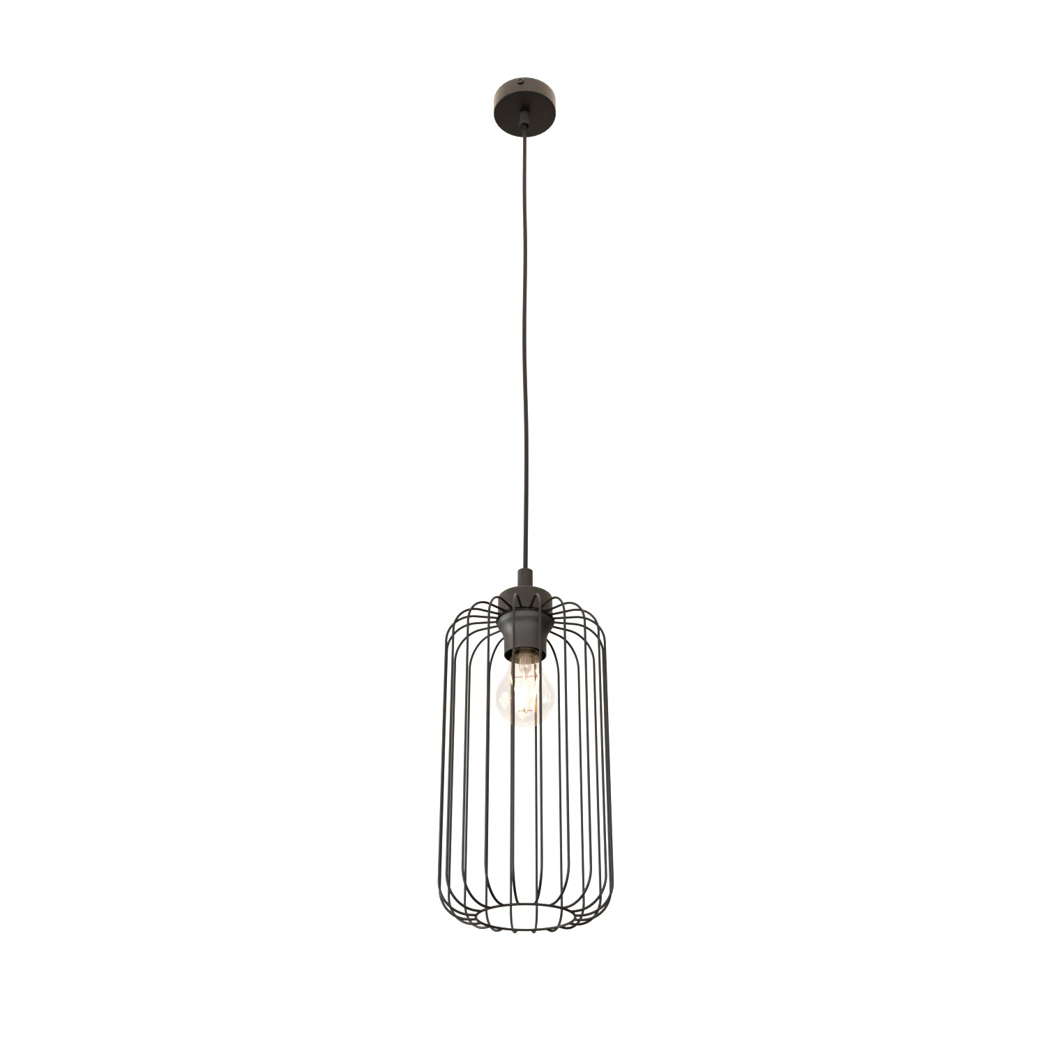 Lampa wisząca LIMA 1-punktowa E27 Industrialna Czarna Metalowa Loft Zwis