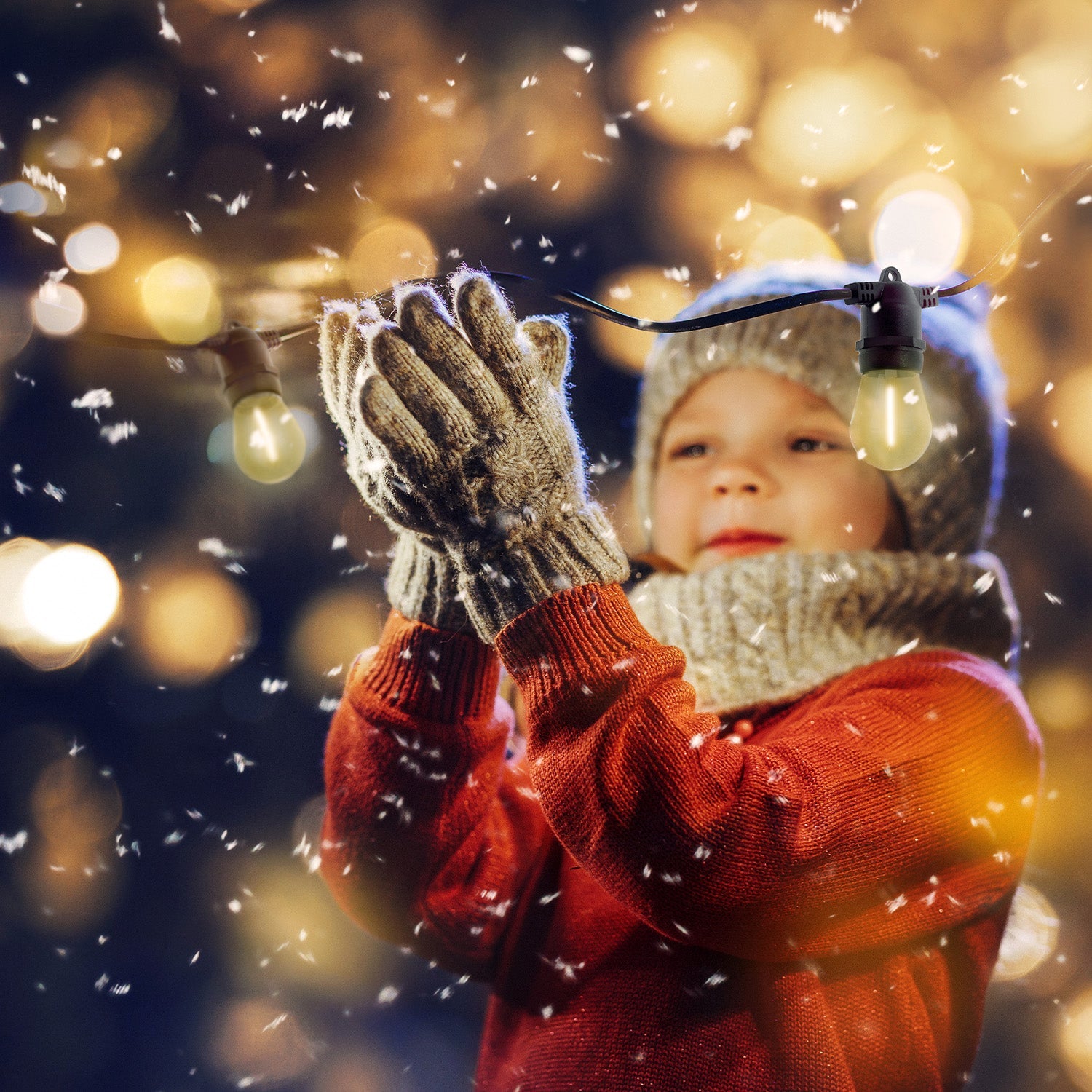 Girlanda Solarna LED 20m 20x E27 – Lampki Ogrodowe Taras Balkon - LAITICA