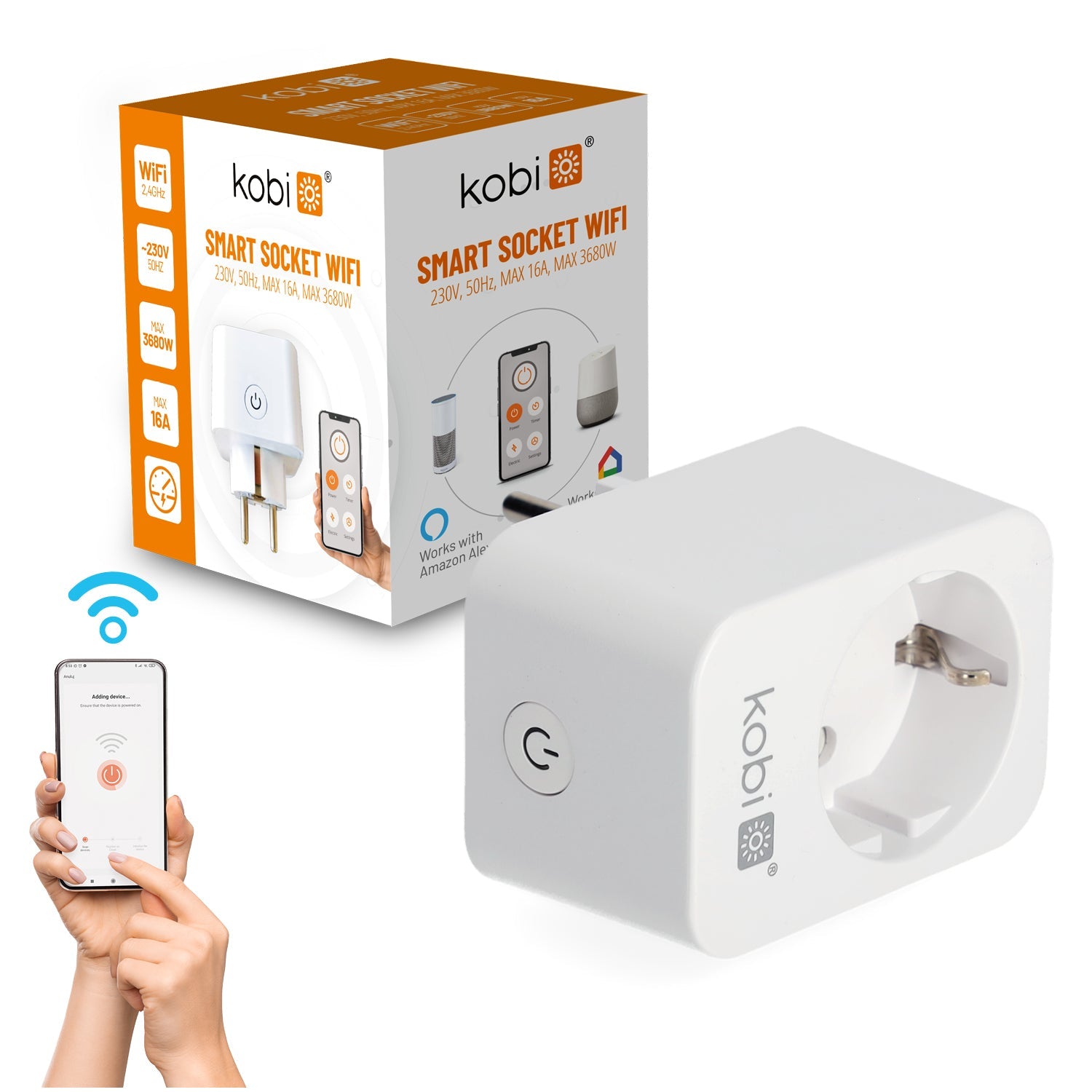 Gniazdko SMART licznik Energii Elektrycznej Zużycia Prądu sterowanie WiFi  - LAITICA