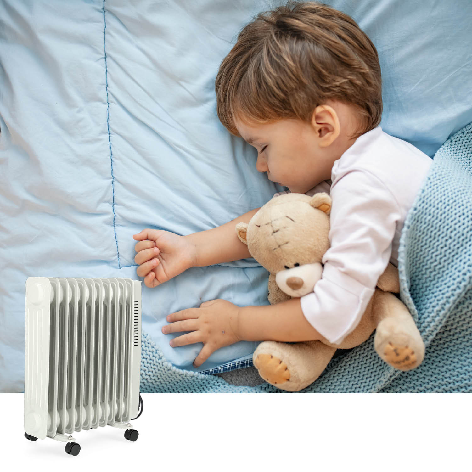 Grzejnik olejowy CALEN 2500W z regulacją mocy 11 żeberek - LAITICA