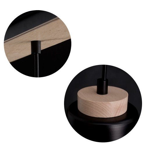 Kinkiet BOLERO K1 BLACK skandynawski, drewno, czarny - LAITICA