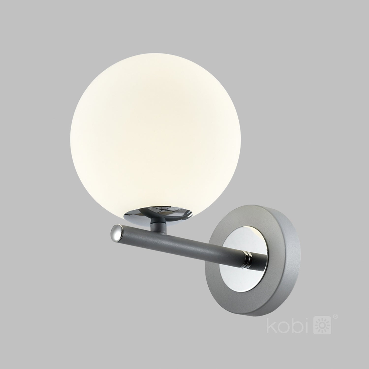 Kinkiet Lampa Ścienna Nowoczesna ze szklanym kloszem 1xG9 Chrom - LAITICA