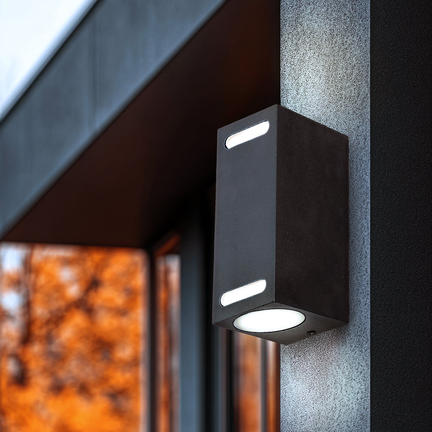 Kinkiet ogrodowy QUERK 7 2xGU10 IP54 czarny LED2B - LAITICA