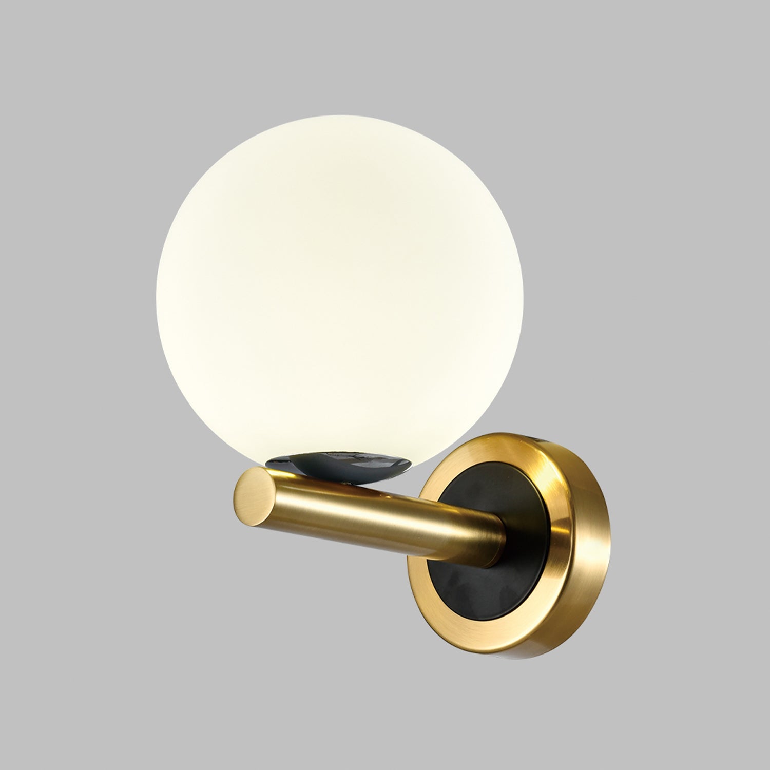 Kinkiet Ścienny Elegancka Lampa ze szklanym kloszem 1xG9 Złoto - Czarny - LAITICA