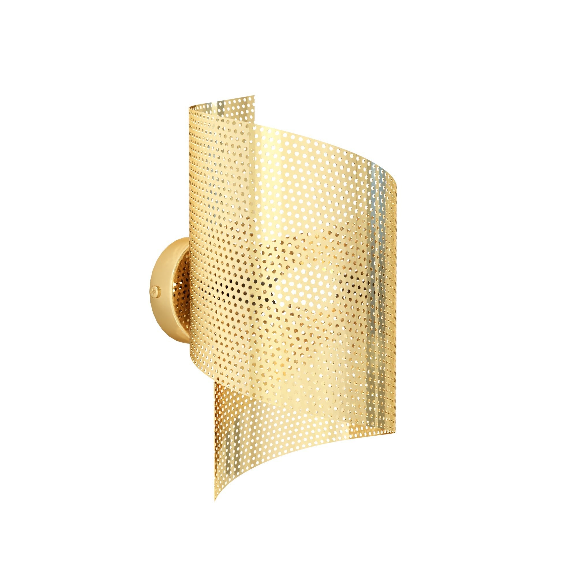 Kinkiet ścienny INEZ Ażurowy ZŁOTY Metalowy 1xG9 lampa Oryginalny Design - LAITICA