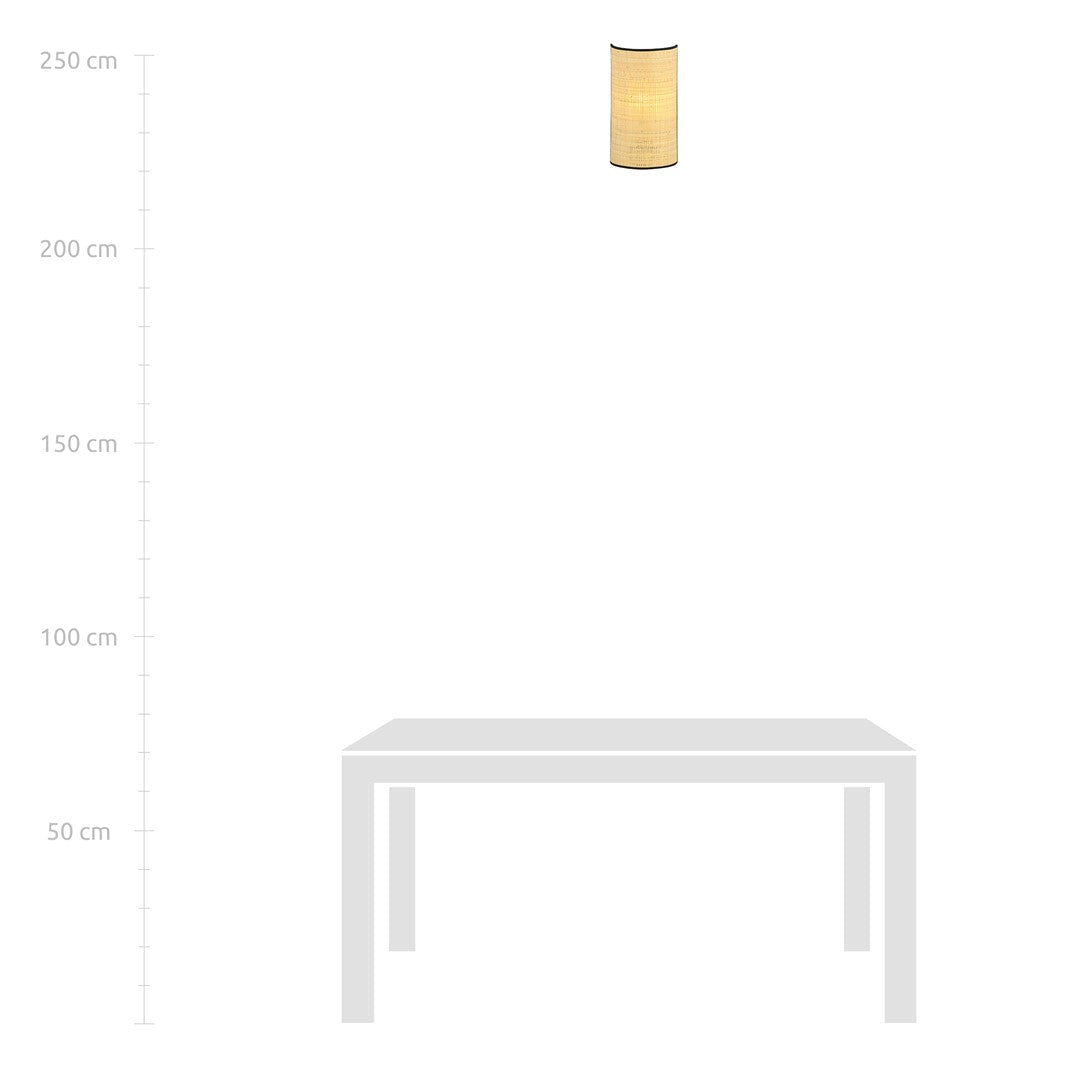 Kinkiet ścienny OLIMPIA 1xE14 BRĄZOWY lampa ścienna RATTAN - LAITICA