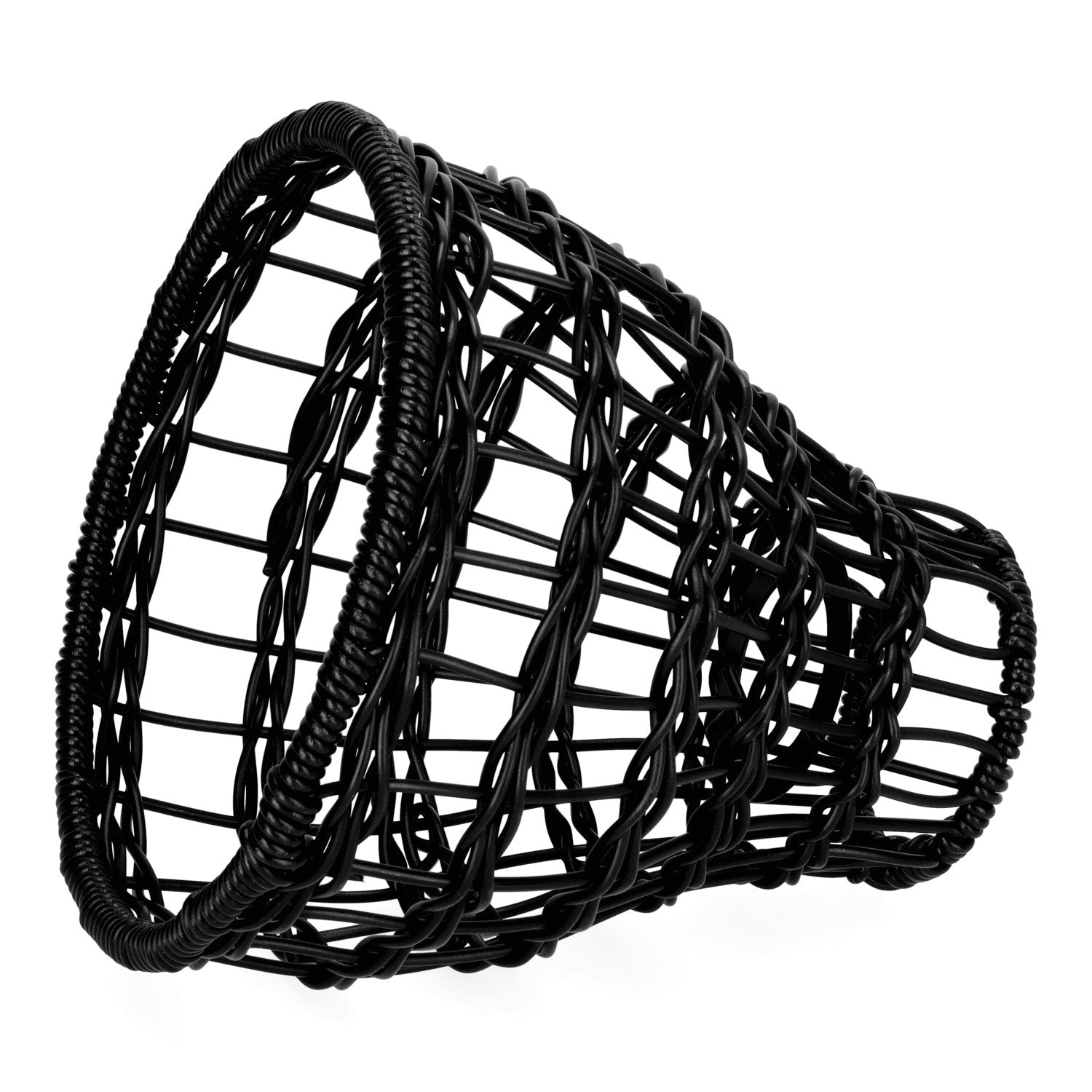 Klosz do girlandy CRETE R2 czarny pleciony 5 sztuk do zestawu 18cm - LAITICA