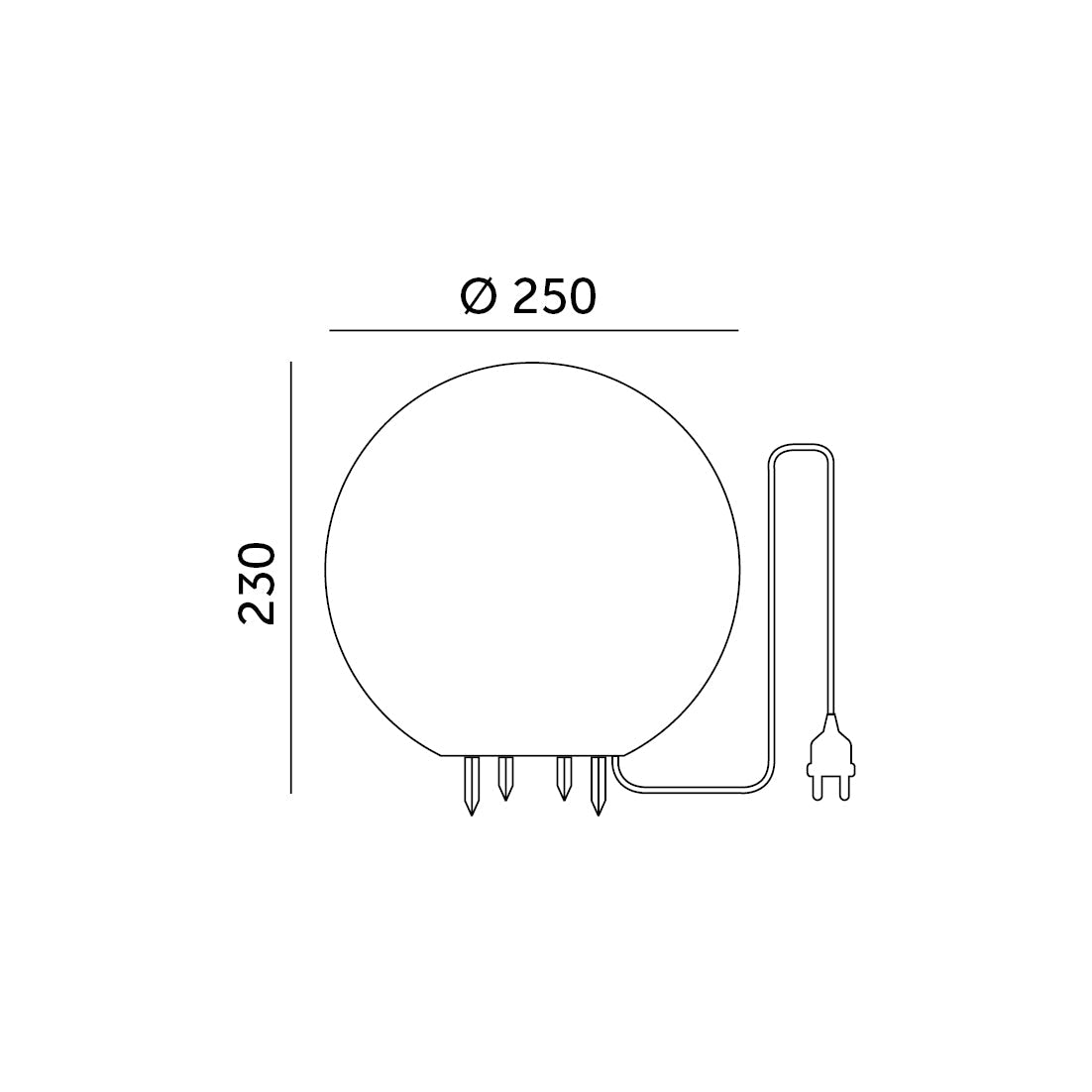 Kula świecąca OGRODOWA FLORA S wodoodporna imitacja marmuru - LAITICA