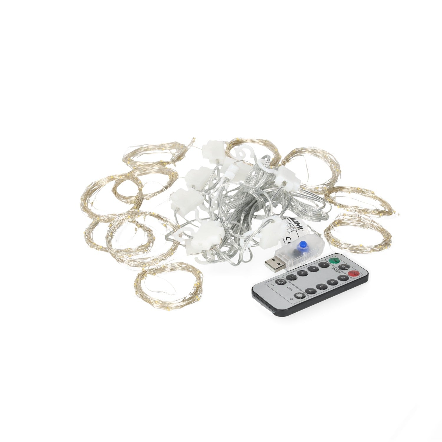 Kurtyna 300 mikro LED 3x3m 8 funkcji zasilanie usb + pilot - LAITICA