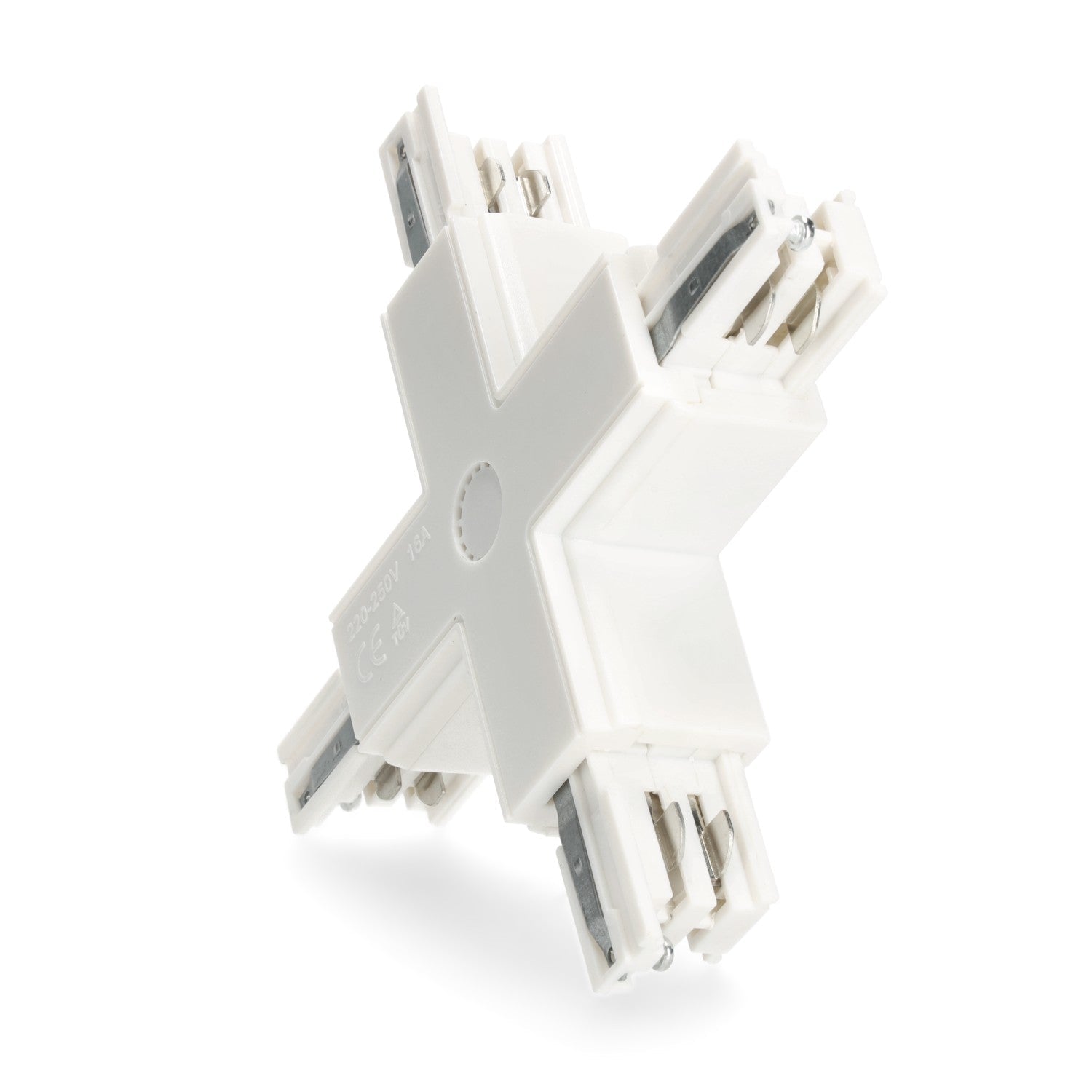 Łącznik 'X' do łączenia szyn ZEWNĘTRZNY BIAŁY do LED NEXTRACK - LAITICA