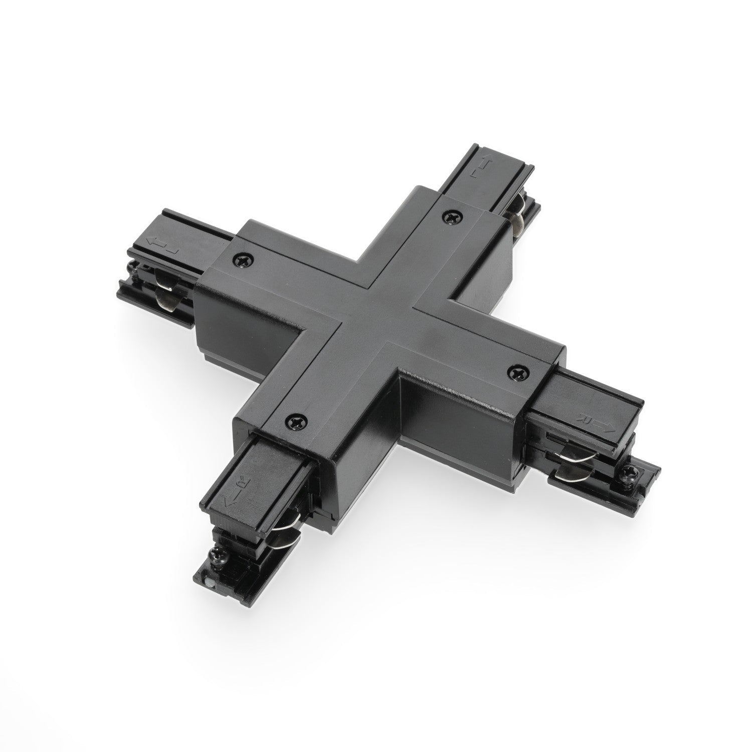 Łącznik 'X' do łączenia szyn ZEWNĘTRZNY CZARNY do LED NEXTRACK - LAITICA