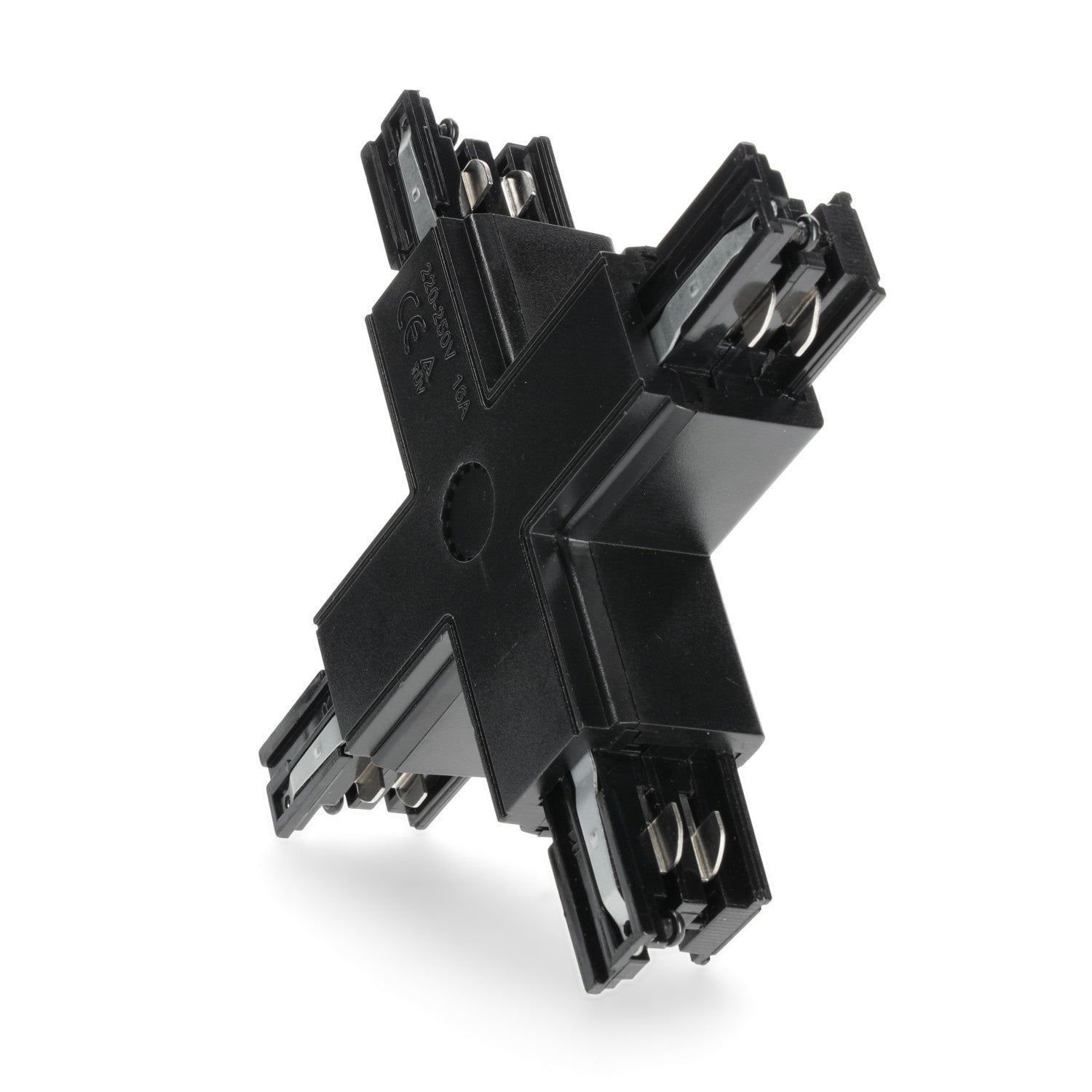 Łącznik 'X' do łączenia szyn ZEWNĘTRZNY CZARNY do LED NEXTRACK - LAITICA