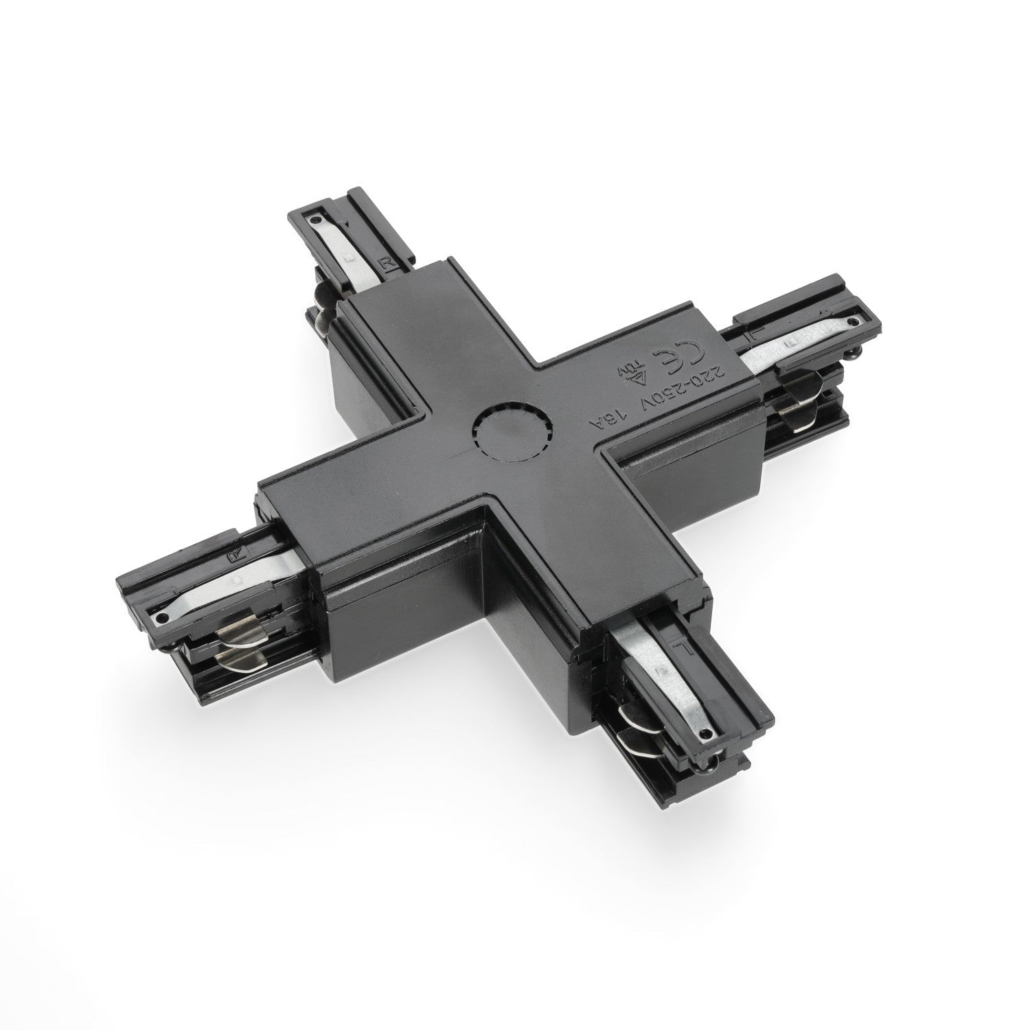 Łącznik 'X' do łączenia szyn ZEWNĘTRZNY CZARNY do LED NEXTRACK - LAITICA