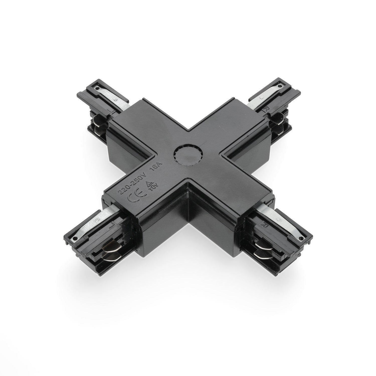 Łącznik 'X' do łączenia szyn ZEWNĘTRZNY CZARNY do LED NEXTRACK - LAITICA
