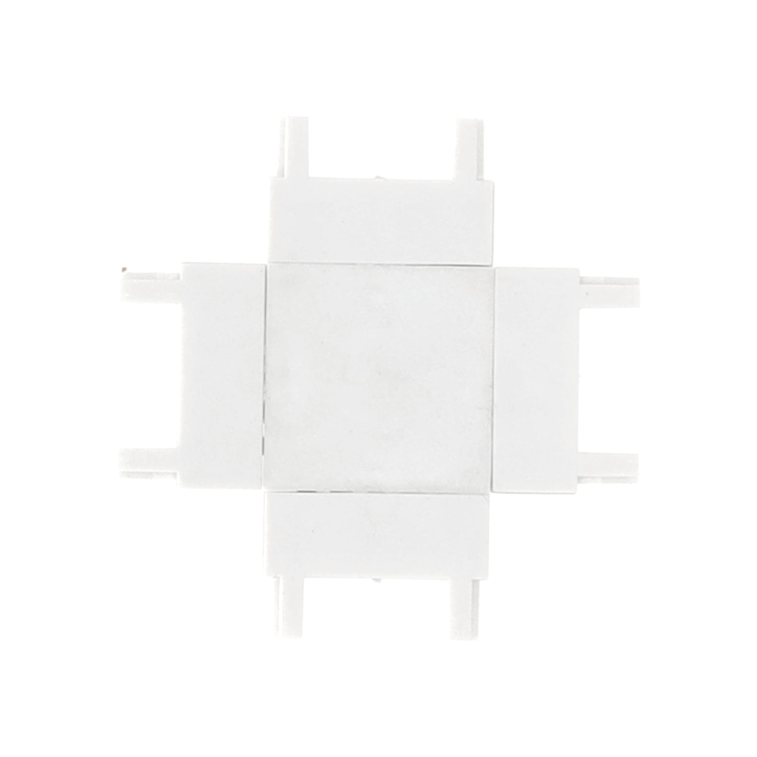 Łącznik X krzyżowy do systemów szynowych magnetycznych – połączenie 4 szyn - biały - LAITICA