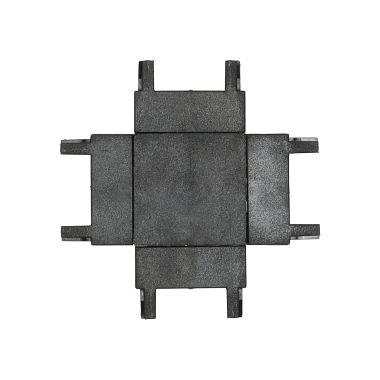 Łącznik X krzyżowy do systemów szynowych magnetycznych – połączenie 4 szyn czarny - LAITICA