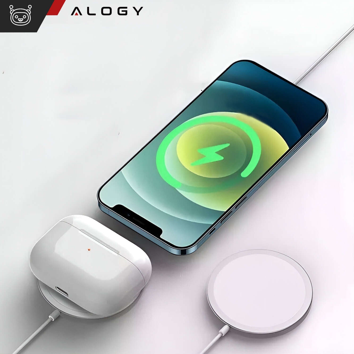 Ładowarka Indukcyjna do iPhone Bezprzewodowa MagSafe 20W magnetyczna Alogy - LAITICA