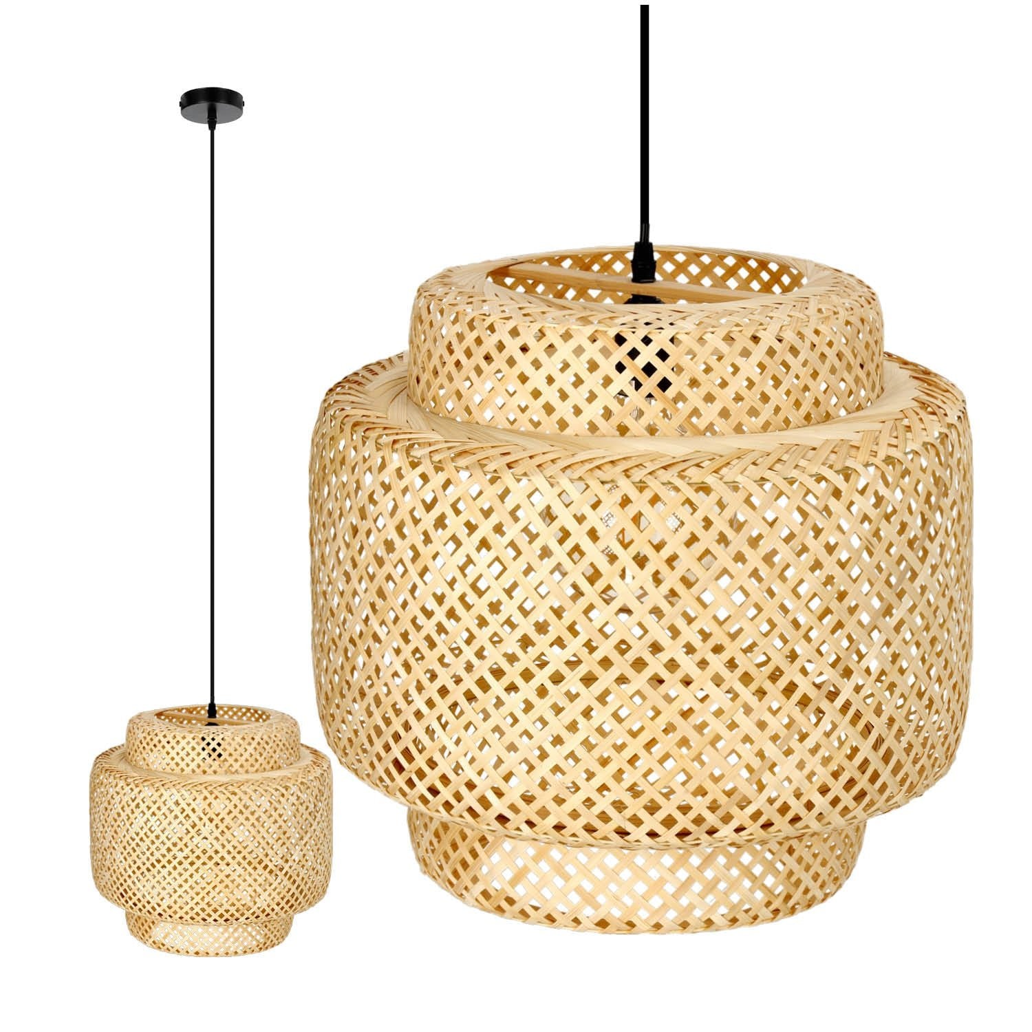 Lampa bambusowa BONN boho wisząca - LAITICA