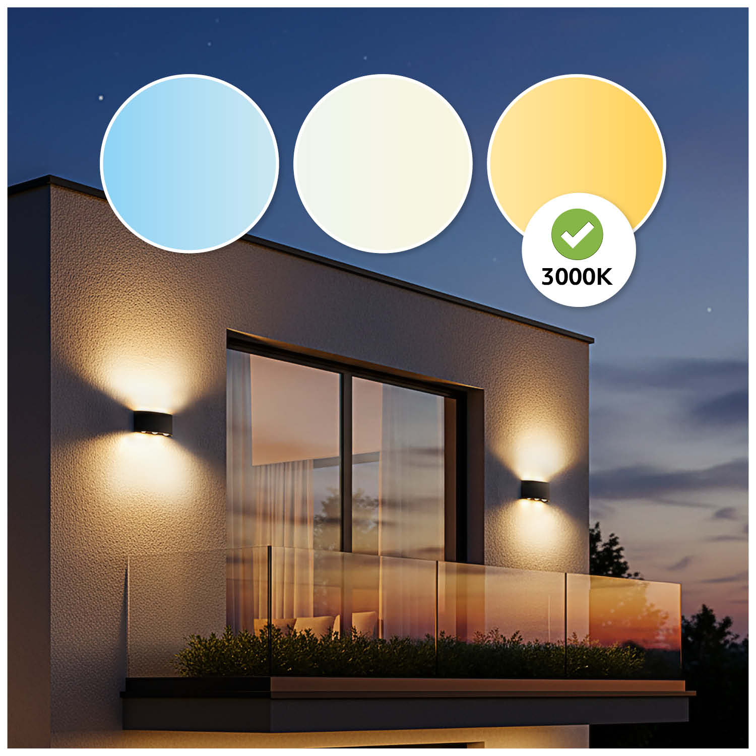 Lampa Elewacyjna LED Góra Dół 6W 3000K Kinkiet Zewnętrzny IP54 - 2szt - LAITICA