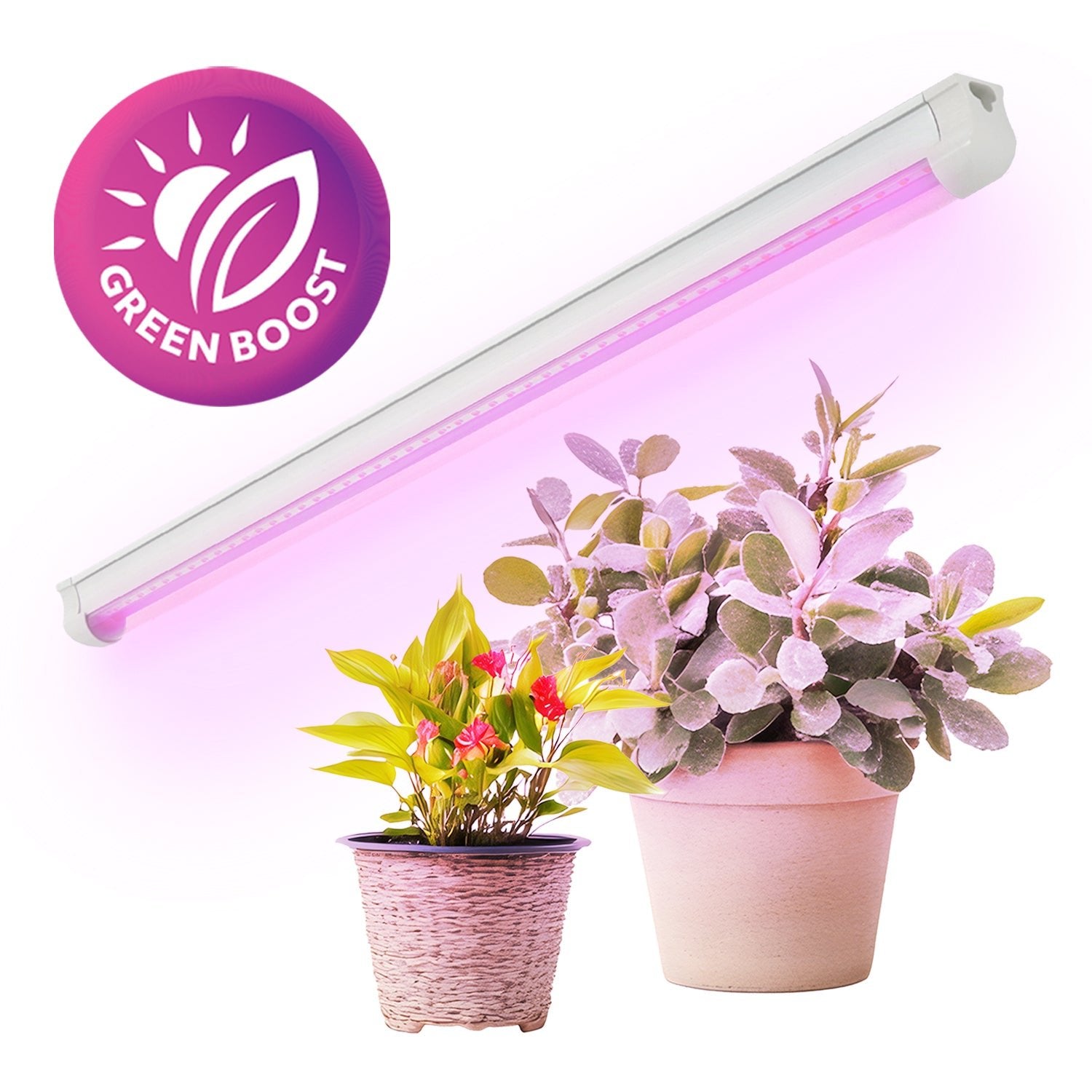 Lampa LED do roślin 9W trójpasmowa, pełne spektrum wzrostu, 180° kąt świecenia, 230V – doświetlanie roślin domowych, ziół i upraw indoor - LAITICA