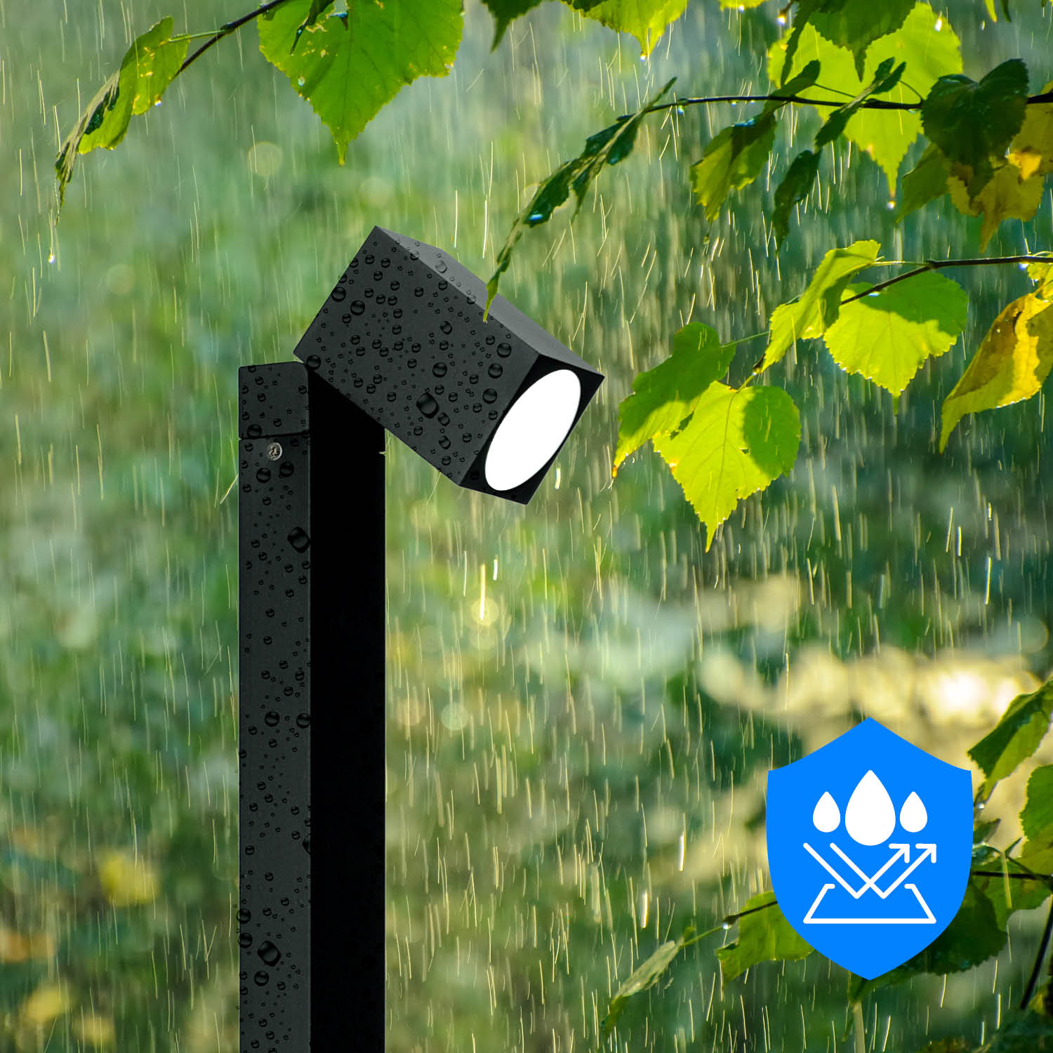 Lampa ogrodowa na słupku MICASA3S czarna - LAITICA