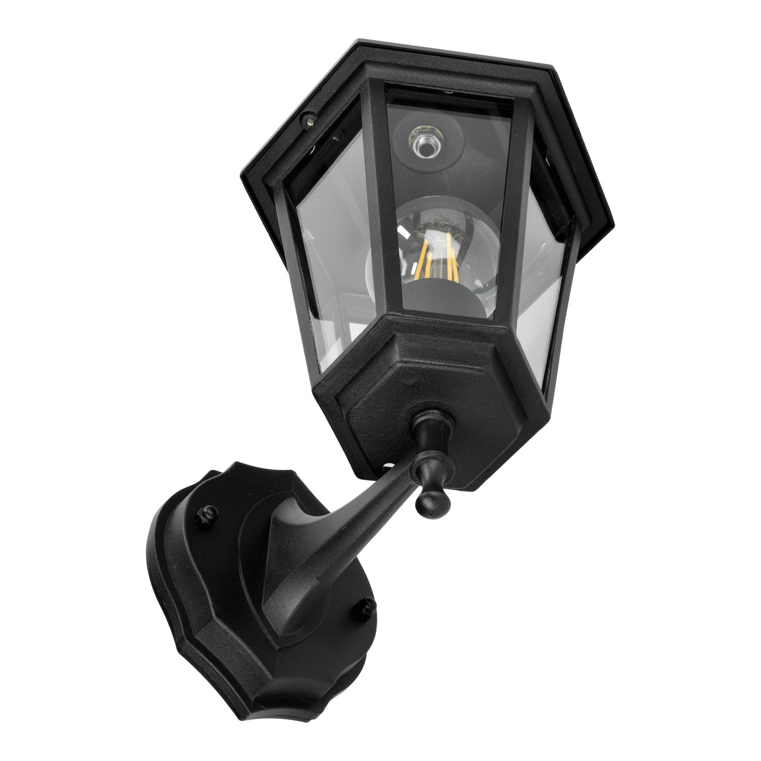 Lampa ogrodowa ścienna CZARNA kinkiet zewnętrzny stylowa IP54 E27 latarnia - LAITICA