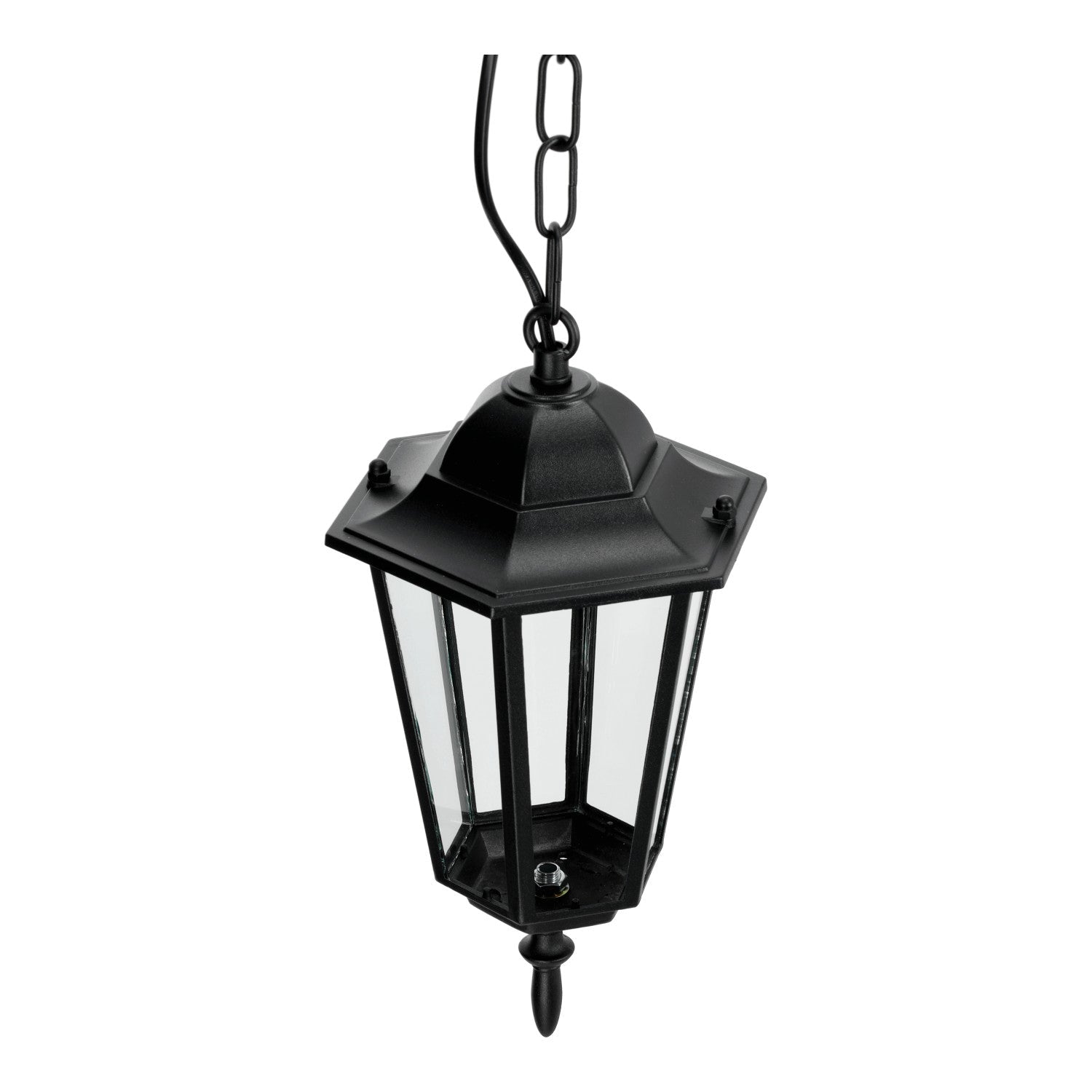 Lampa ogrodowa WISZĄCA czarna ZEWNĘTRZNA latarnia IP54 stylowa E27 - LAITICA
