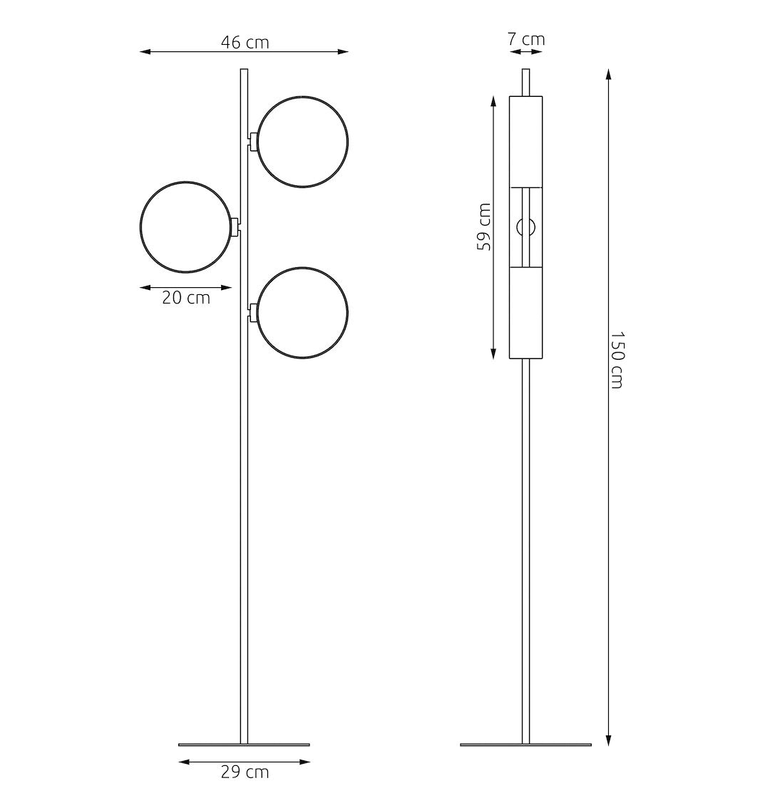 Lampa podłogowa Japandi DRUMZ LP3 brązowa – minimalistyczna - LAITICA