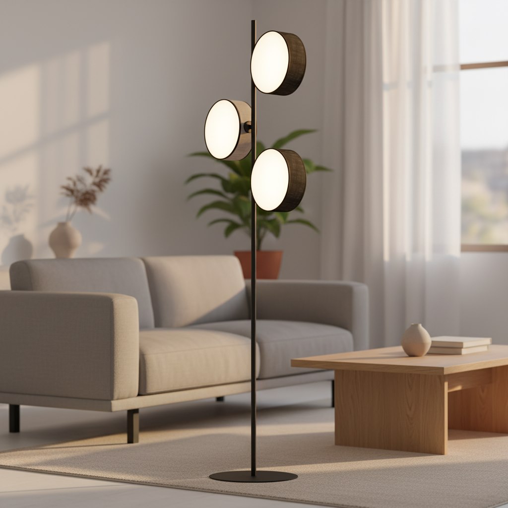Lampa podłogowa Japandi DRUMZ MIX2 - minimalistyczne oświetlenie akcentowe - LAITICA
