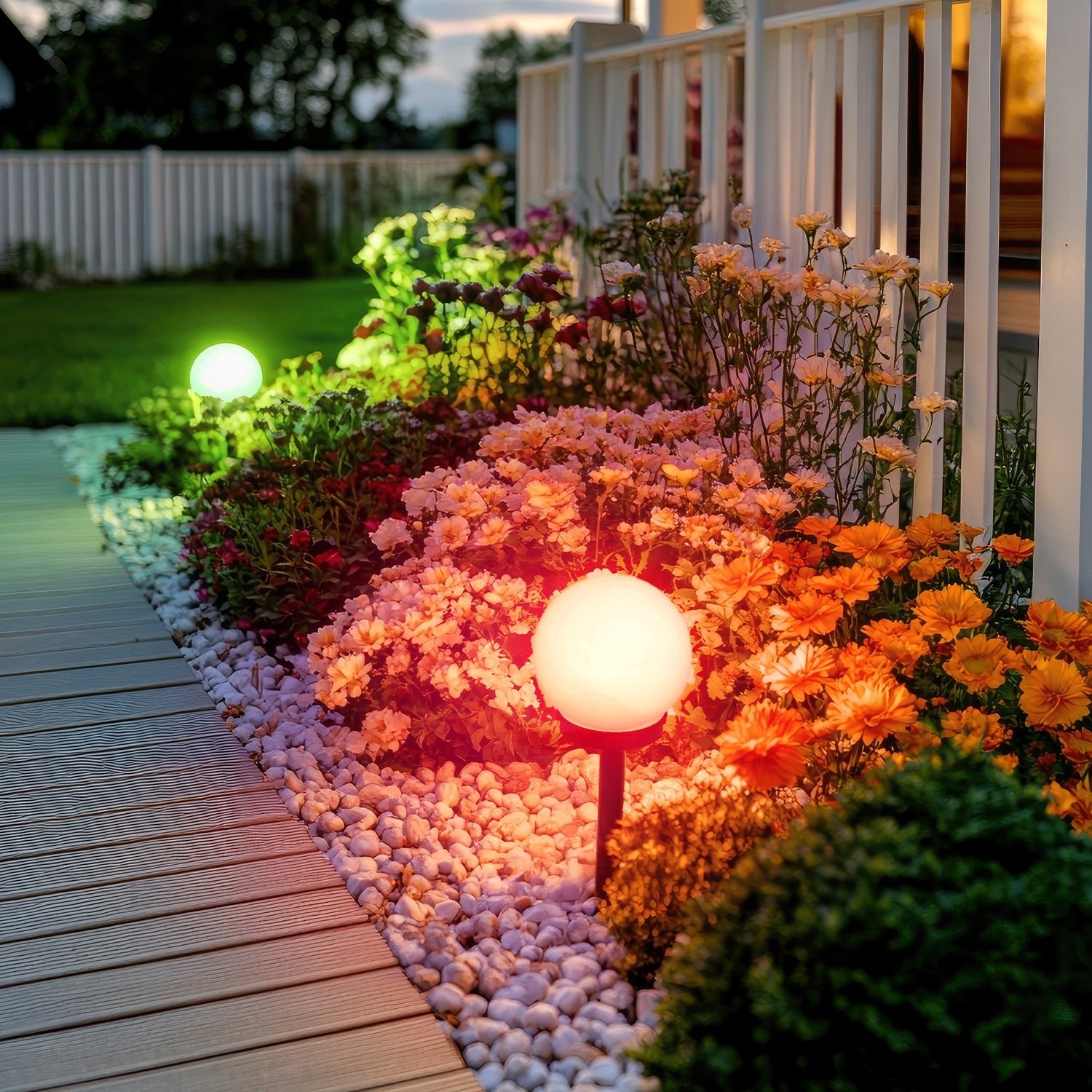 Lampa Solarna Kula LED 0,12W Wbijana RGB Kolorowa Do Ogrodu Zestaw 6 SZTUK - LAITICA