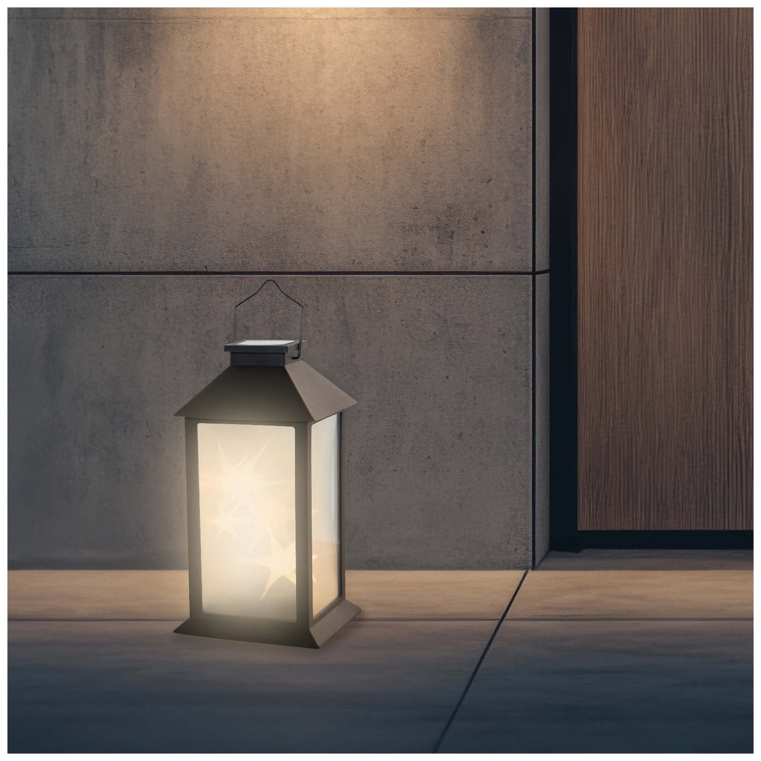 Lampa solarna LED IP44 2700K latarnia ogrodowa efekt świecy - LAITICA