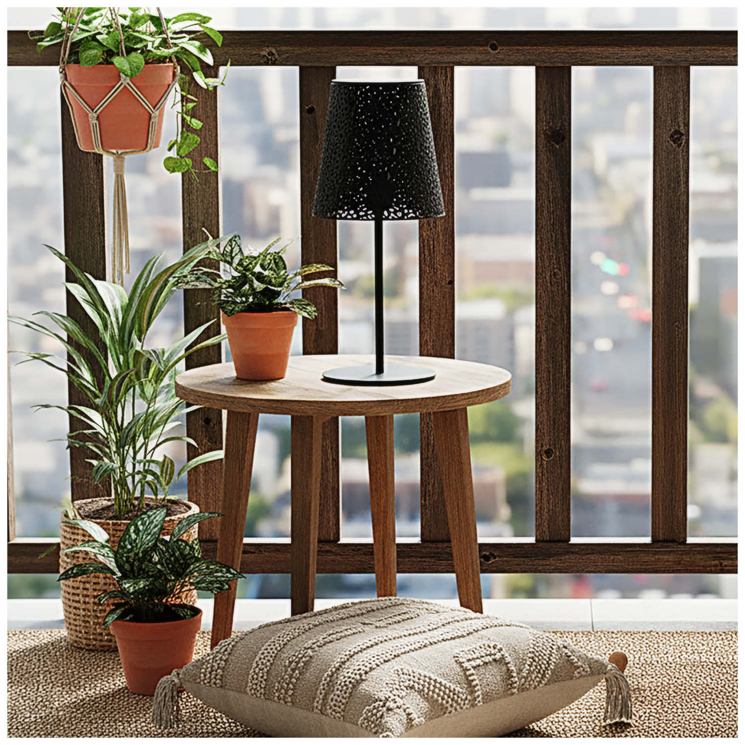 Lampa Solarna Stołowa LED Ażurowa Ogrodowa 4000K IP44 - LAITICA