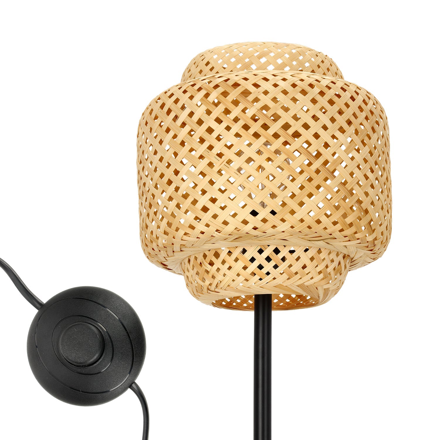 Lampa stojąca bambusowa BOHO BONN ST lampa podłogowa naturalna 1xE27 - LAITICA