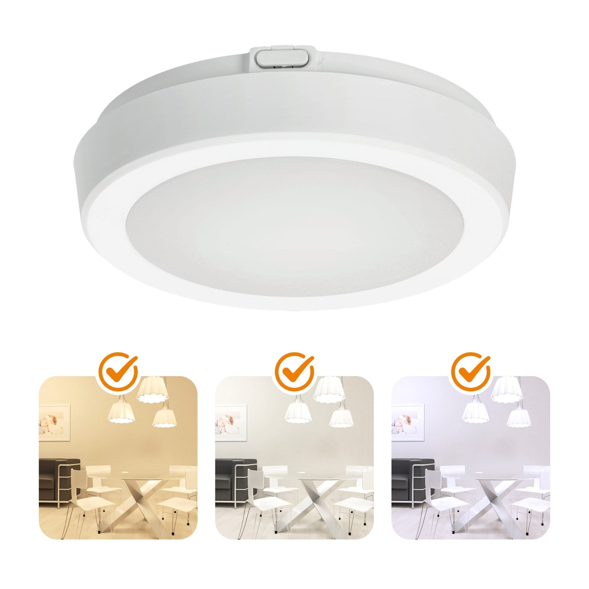 Lampa Sufitowa LED 12W Biała Okrągła CCT Regulacja Barwy Oprawa Natynkowa - LAITICA