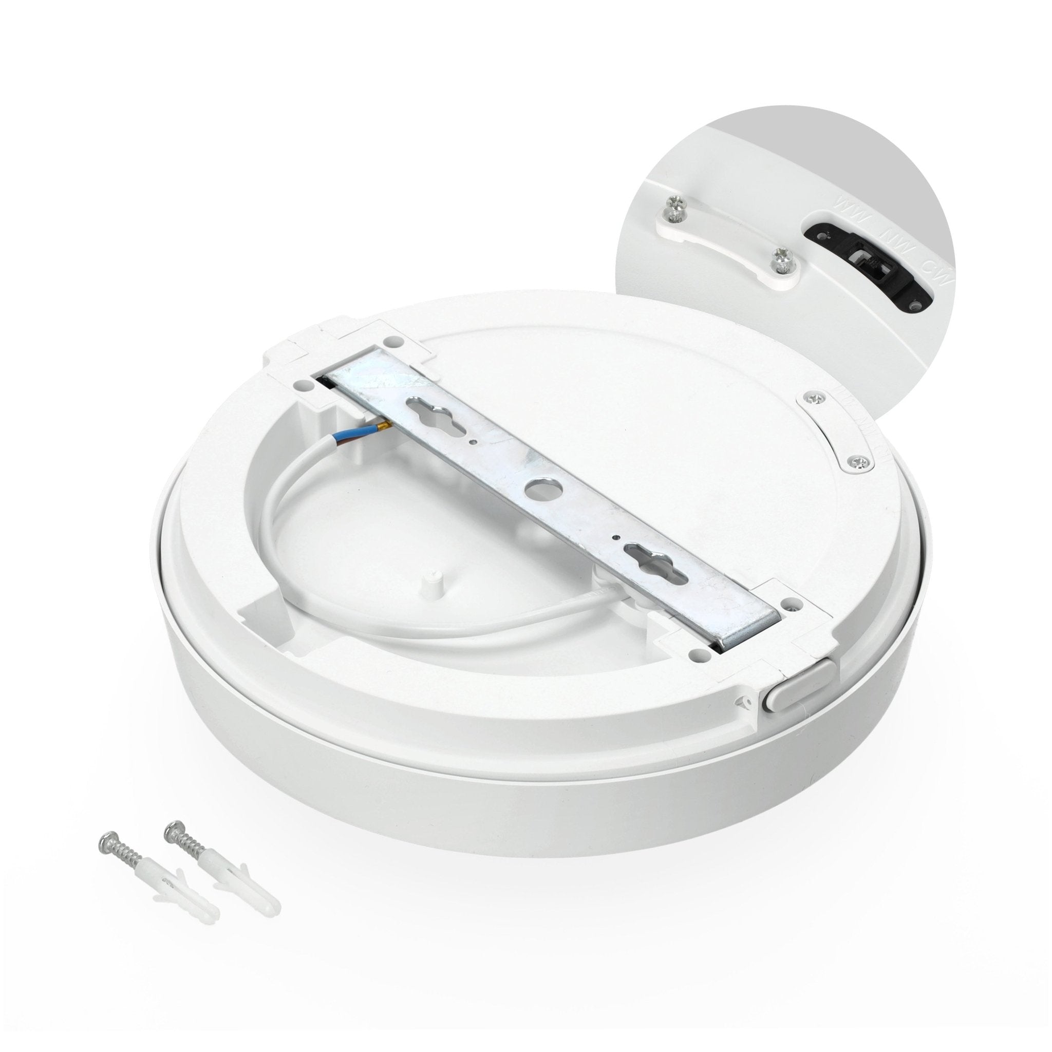 Lampa Sufitowa LED 12W Biała Okrągła CCT Regulacja Barwy Oprawa Natynkowa - LAITICA