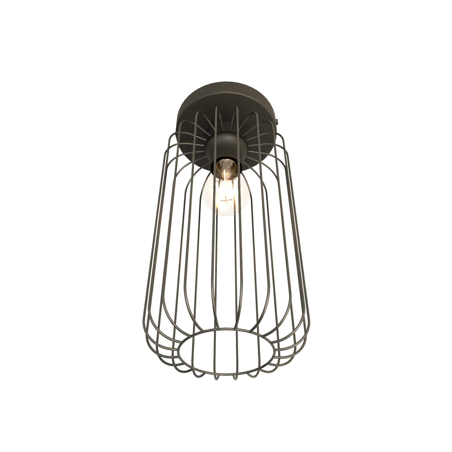 Lampa Sufitowa LIMA Czarna 1 - punktowa E27 1x15W Metalowa Plafon Loft - LAITICA