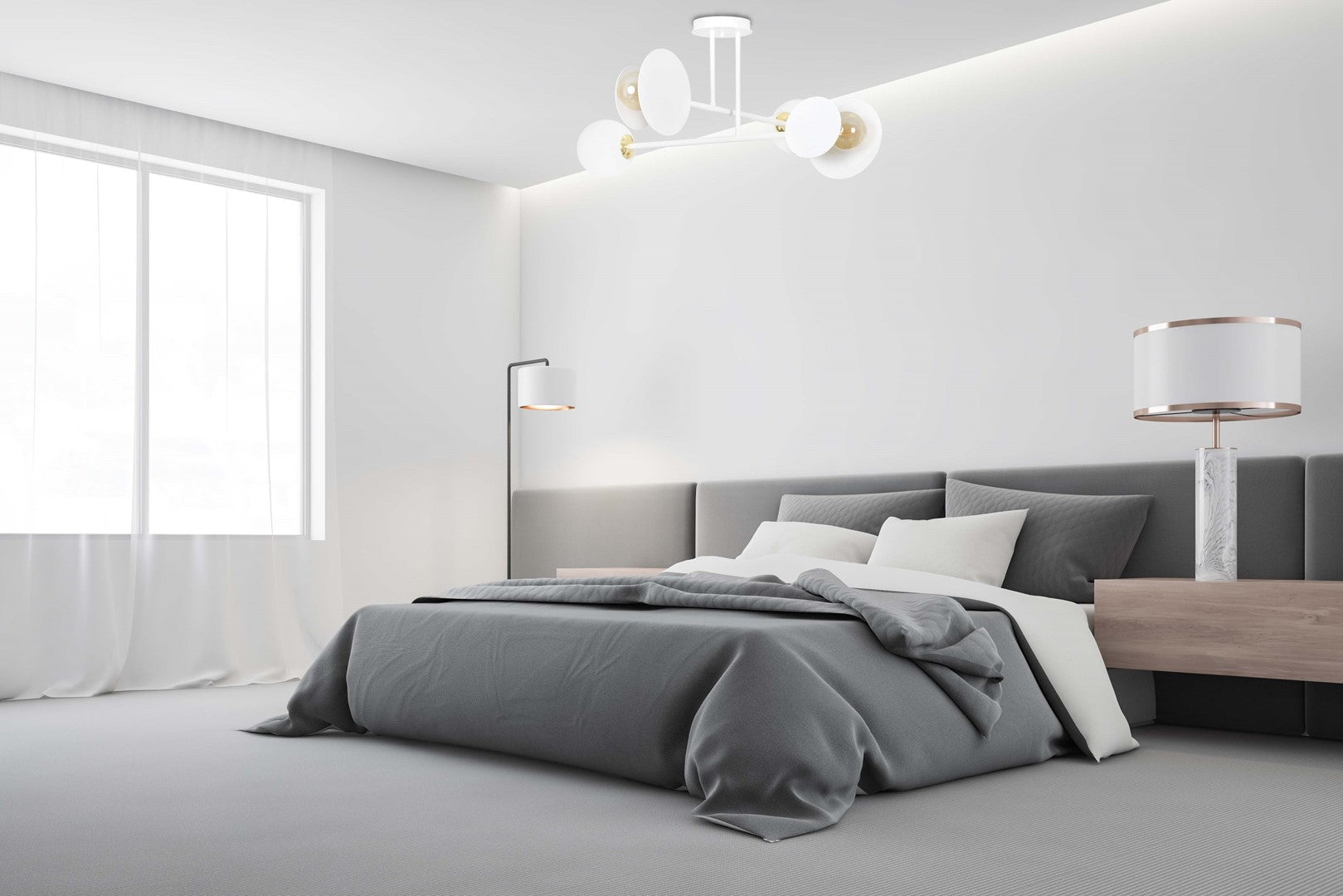 Lampa sufitowa MINERVA 4 WHITE oryginalna klosz biała - LAITICA