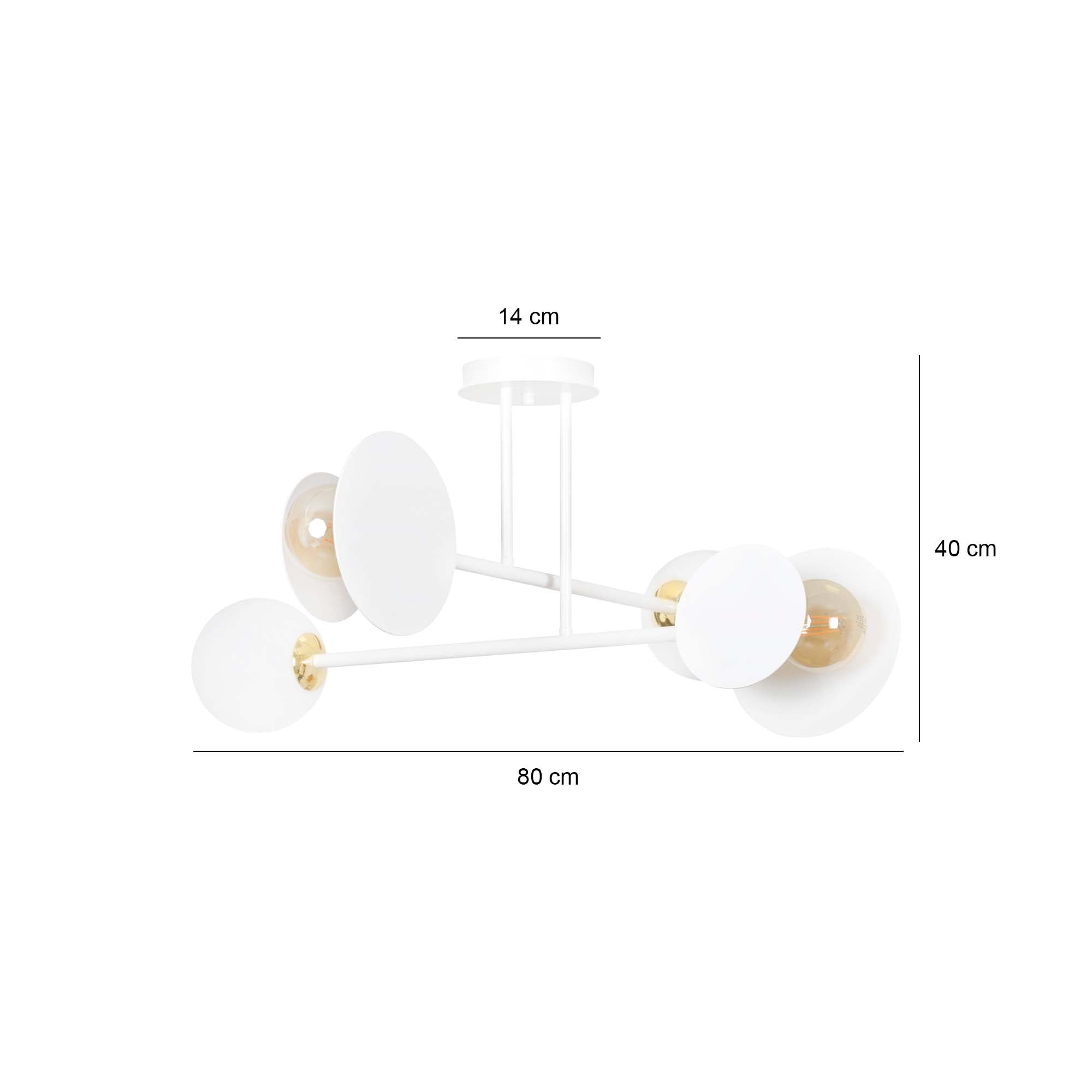 Lampa sufitowa MINERVA 4 WHITE oryginalna klosz biała - LAITICA