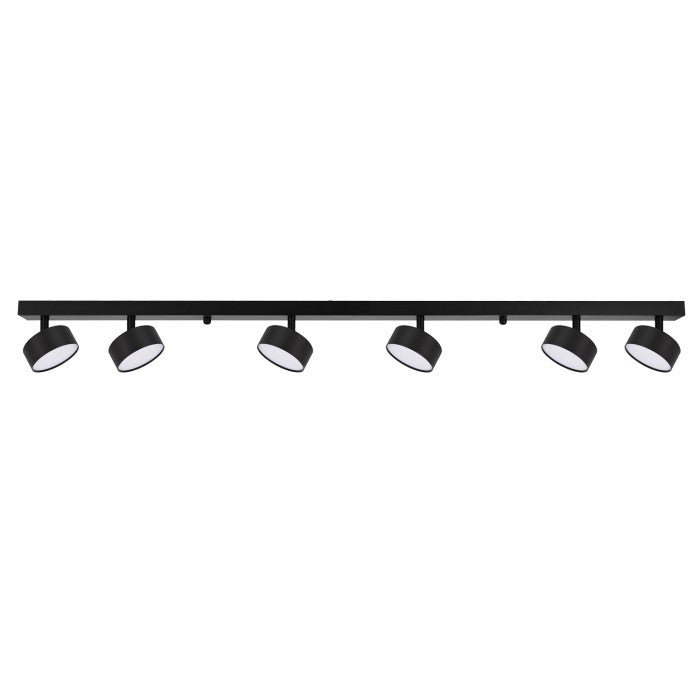 Lampa sufitowa natynkowa 6x GX53 czarna regulowana - LAITICA