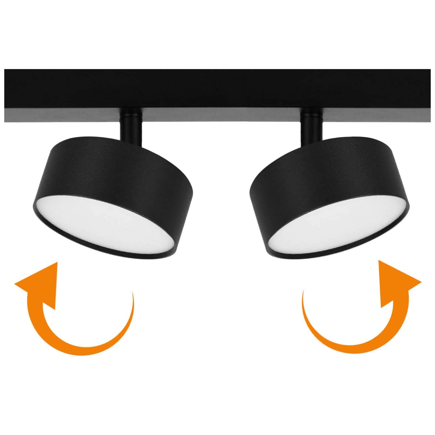Lampa sufitowa natynkowa 6x GX53 czarna regulowana - LAITICA