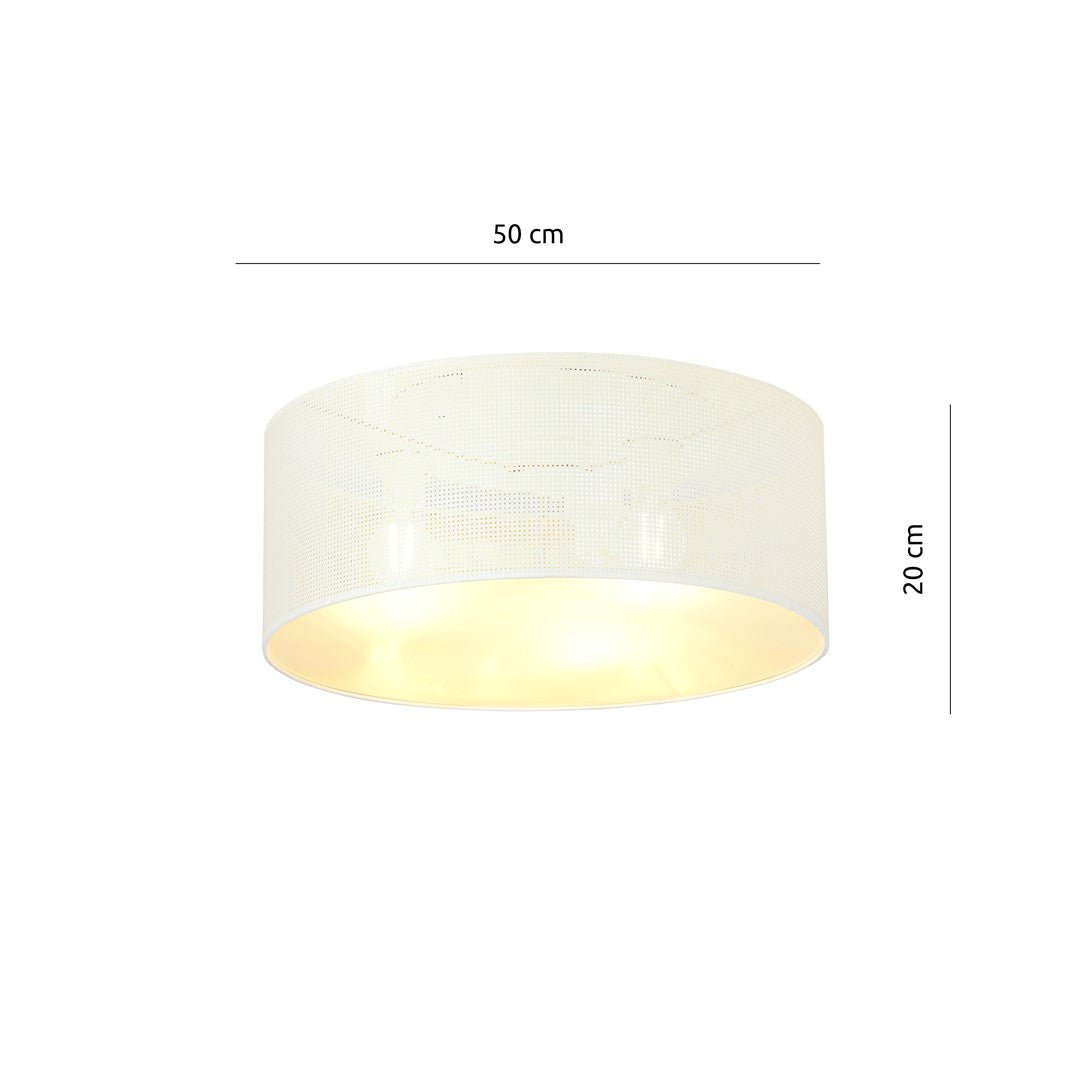 Lampa sufitowa PLAFON OLIMPIA biało - złoty 3 punkty światła E27 - LAITICA