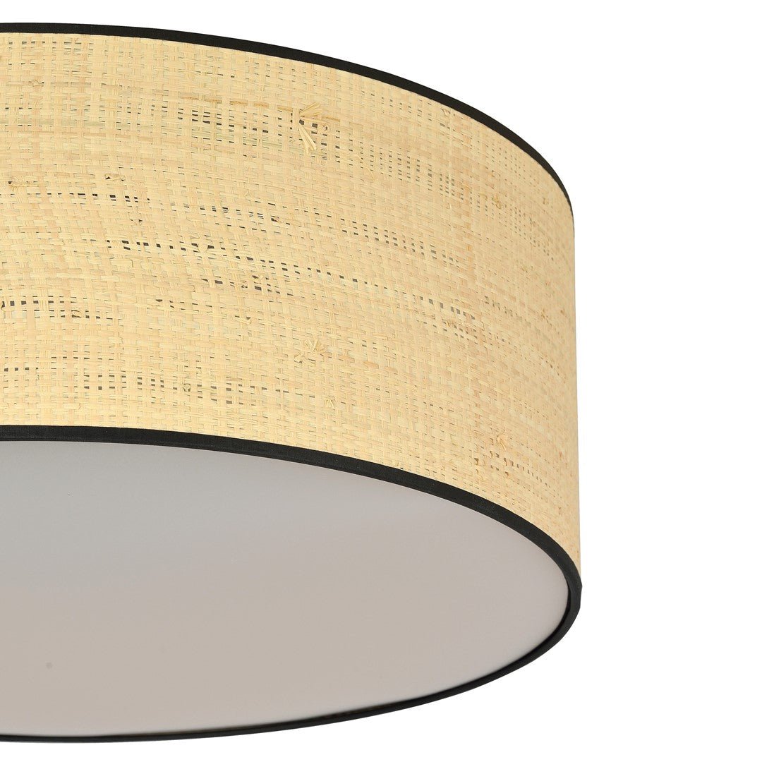 Lampa sufitowa PLAFON OLIMPIA odcienie brązu 3 punkty światła E27 RATTANOWA - LAITICA